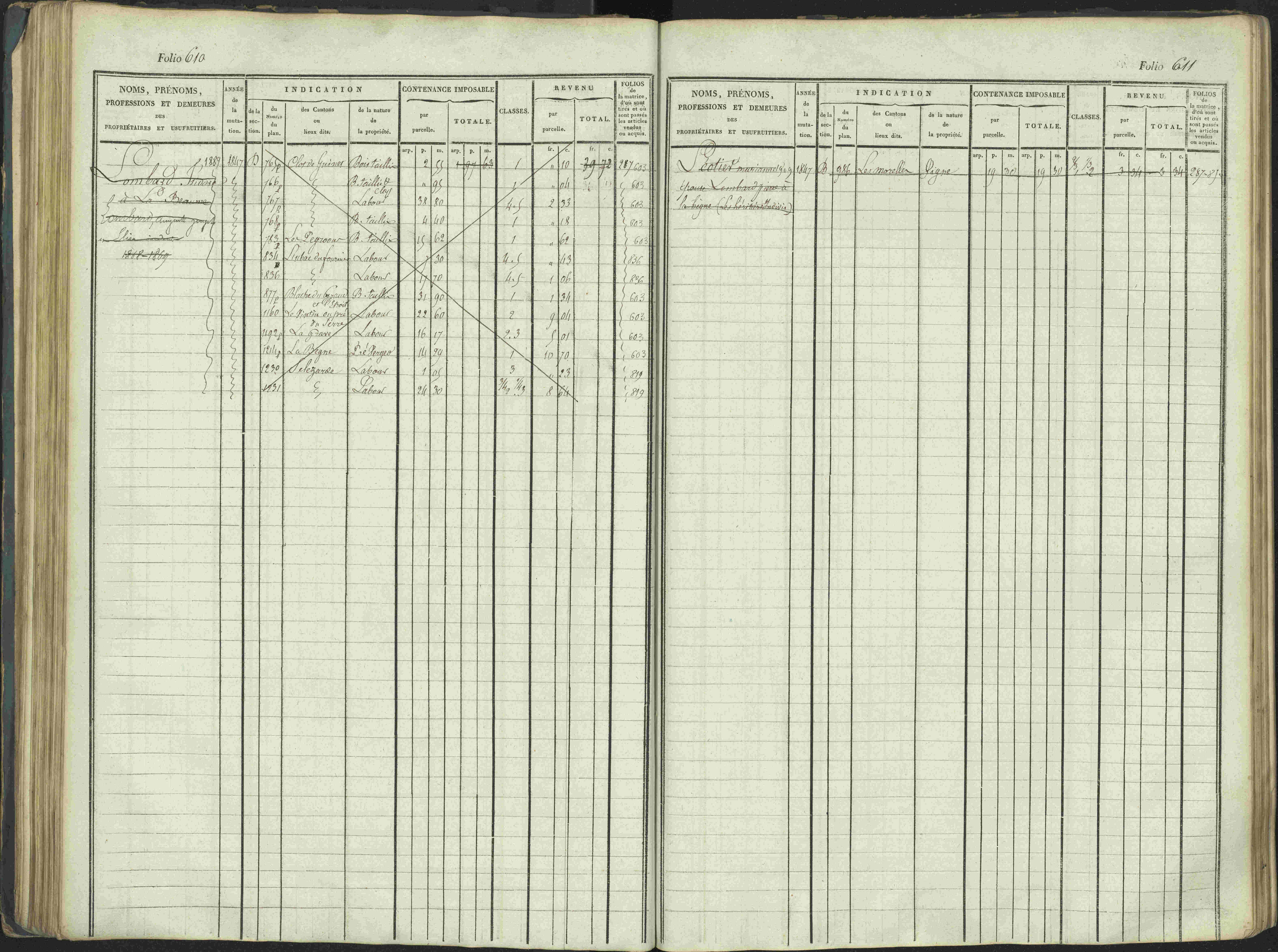 La Beaume - 3 P 253/1 - 3 P 253/1 - Matrice, folios 481-960.