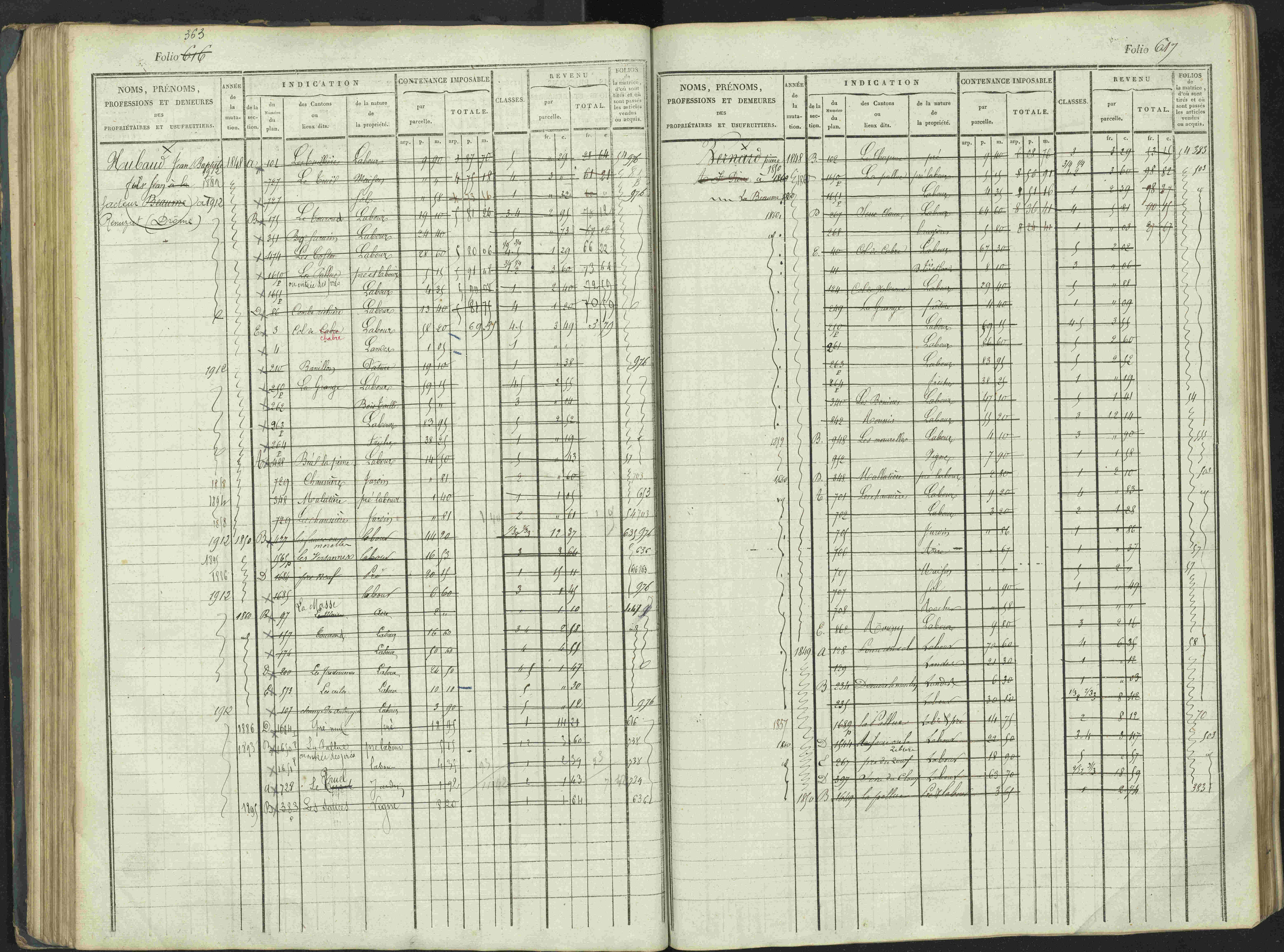 La Beaume - 3 P 253/1 - 3 P 253/1 - Matrice, folios 481-960.