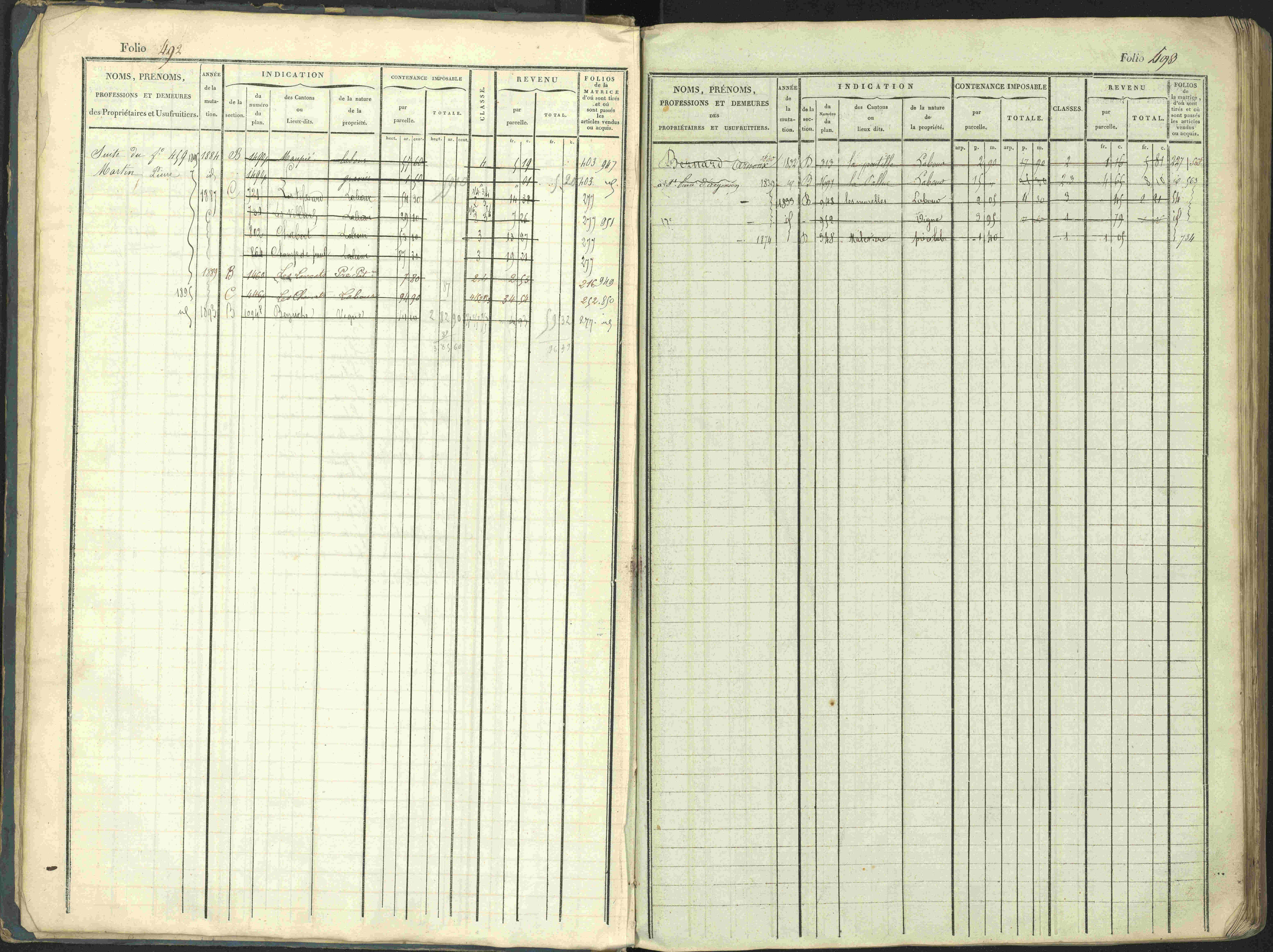 La Beaume - 3 P 253/1 - 3 P 253/1 - Matrice, folios 481-960.