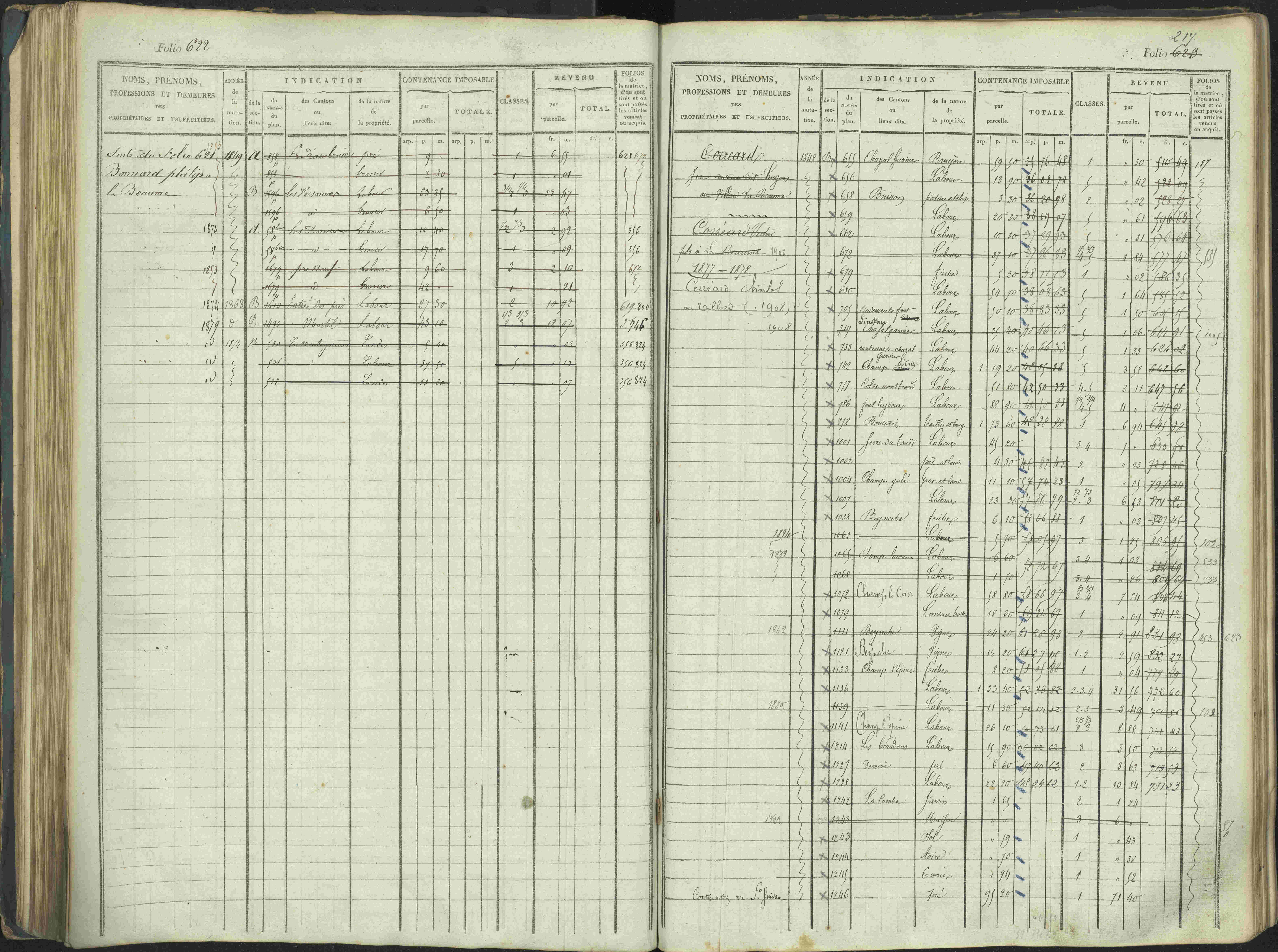La Beaume - 3 P 253/1 - 3 P 253/1 - Matrice, folios 481-960.