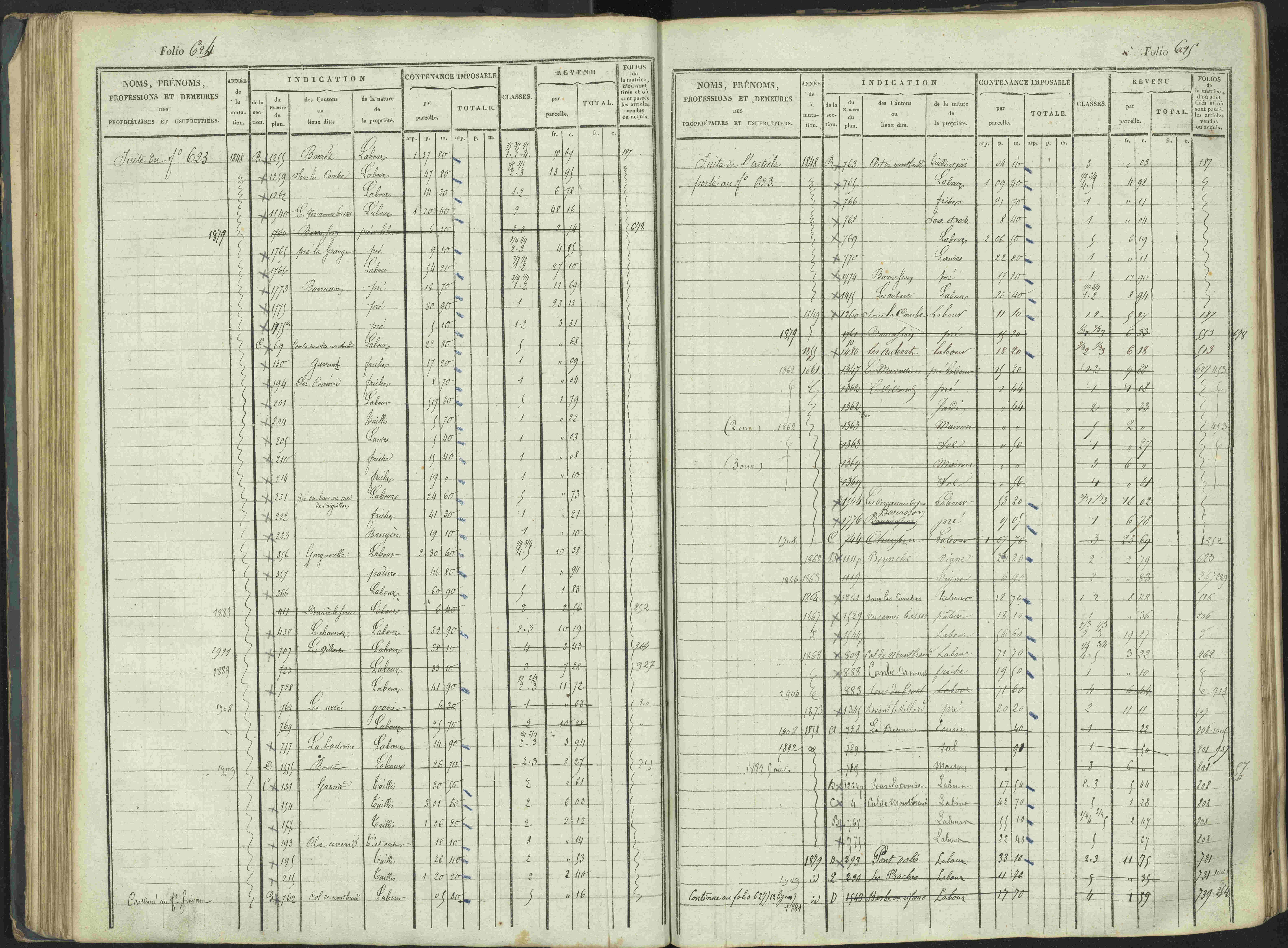 La Beaume - 3 P 253/1 - 3 P 253/1 - Matrice, folios 481-960.