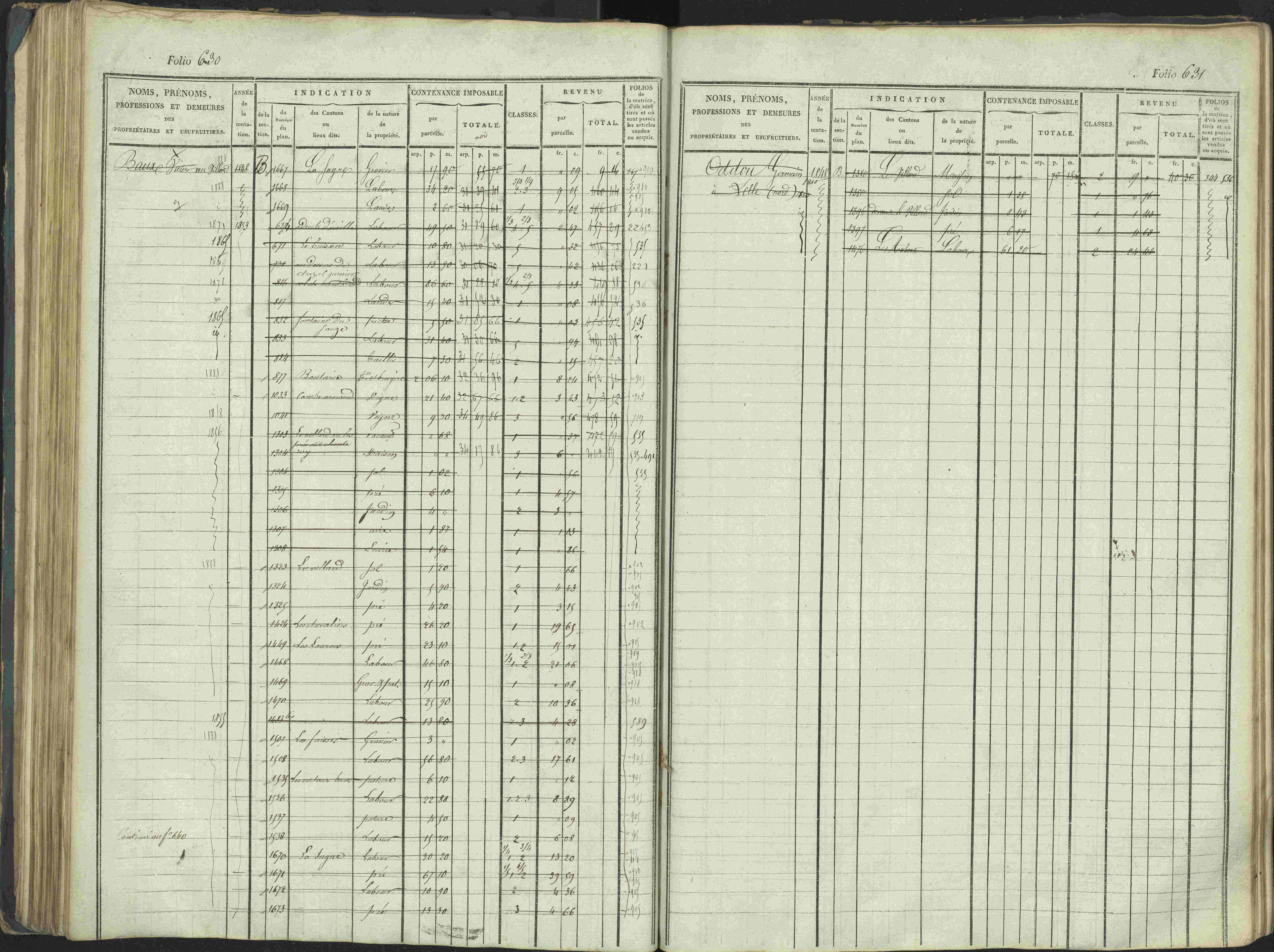 La Beaume - 3 P 253/1 - 3 P 253/1 - Matrice, folios 481-960.