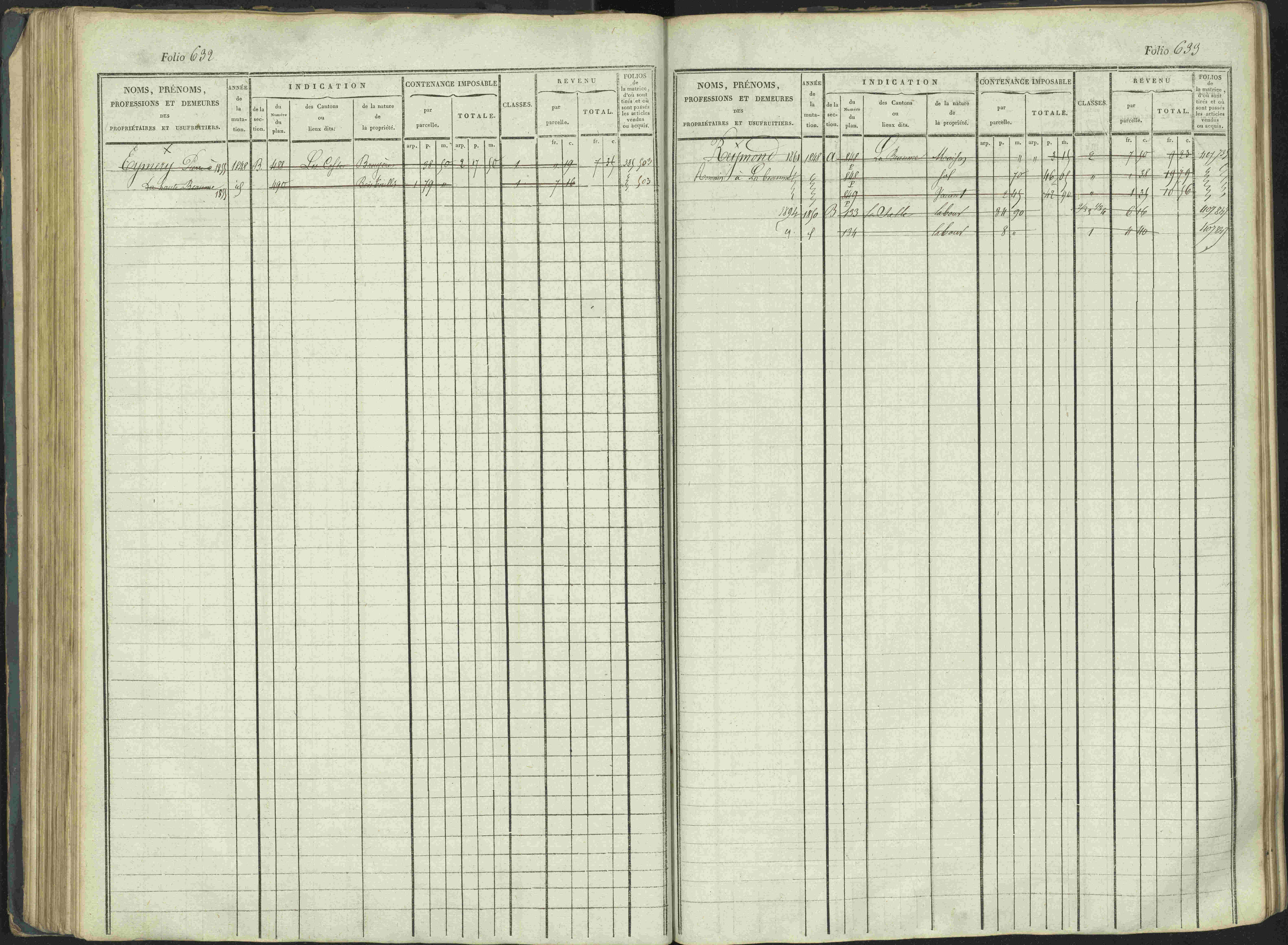 La Beaume - 3 P 253/1 - 3 P 253/1 - Matrice, folios 481-960.