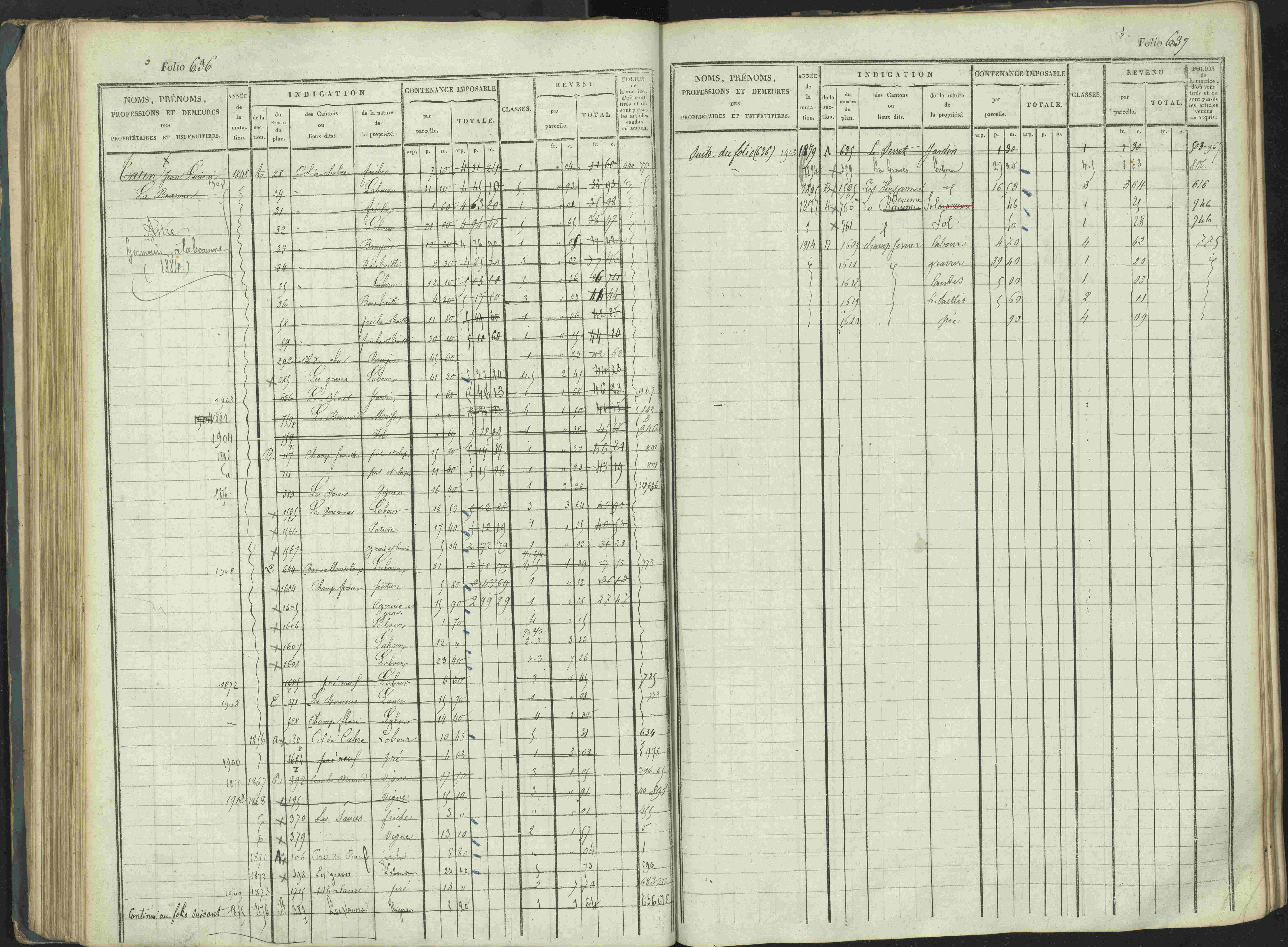 La Beaume - 3 P 253/1 - 3 P 253/1 - Matrice, folios 481-960.