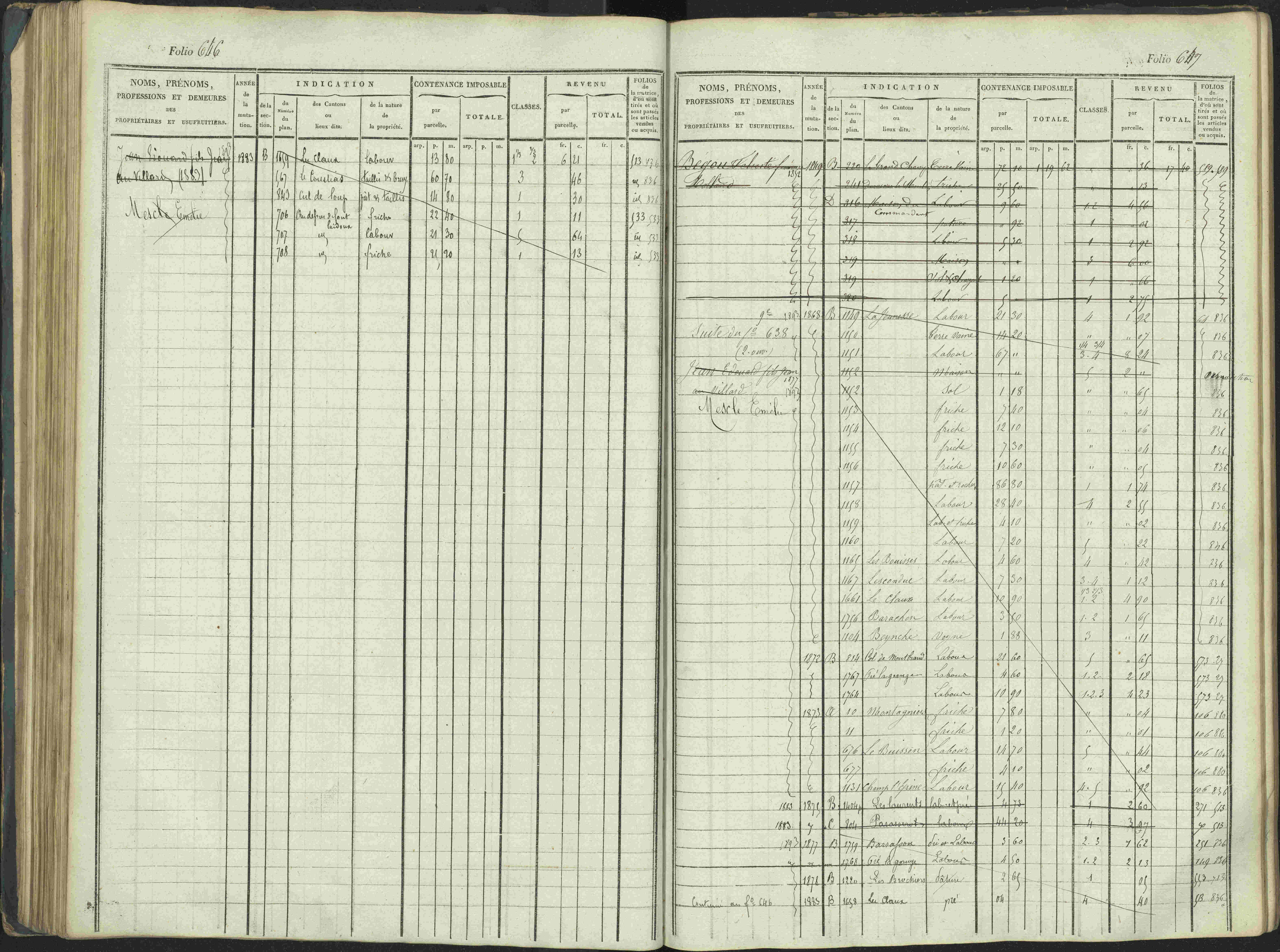 La Beaume - 3 P 253/1 - 3 P 253/1 - Matrice, folios 481-960.