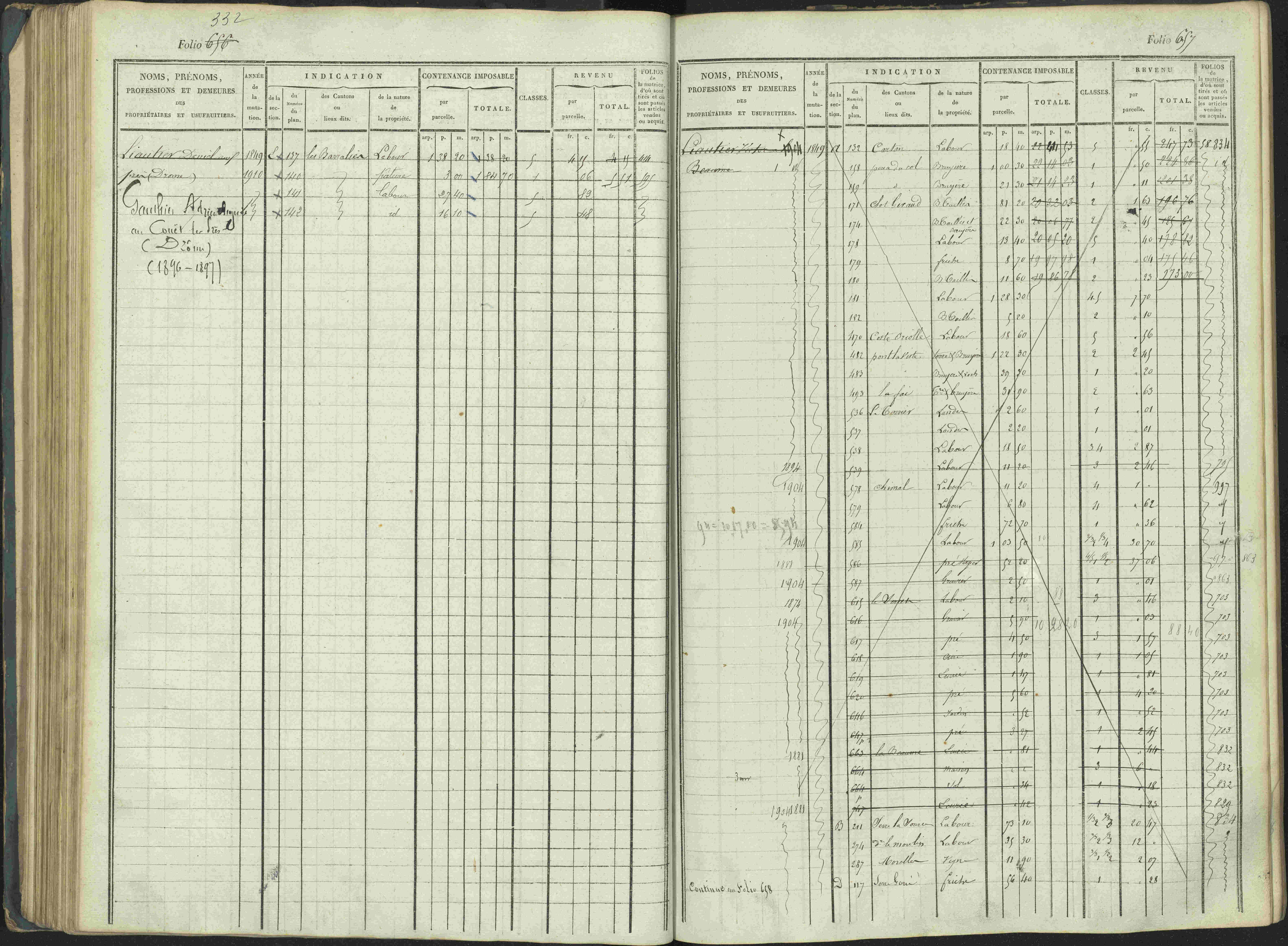 La Beaume - 3 P 253/1 - 3 P 253/1 - Matrice, folios 481-960.