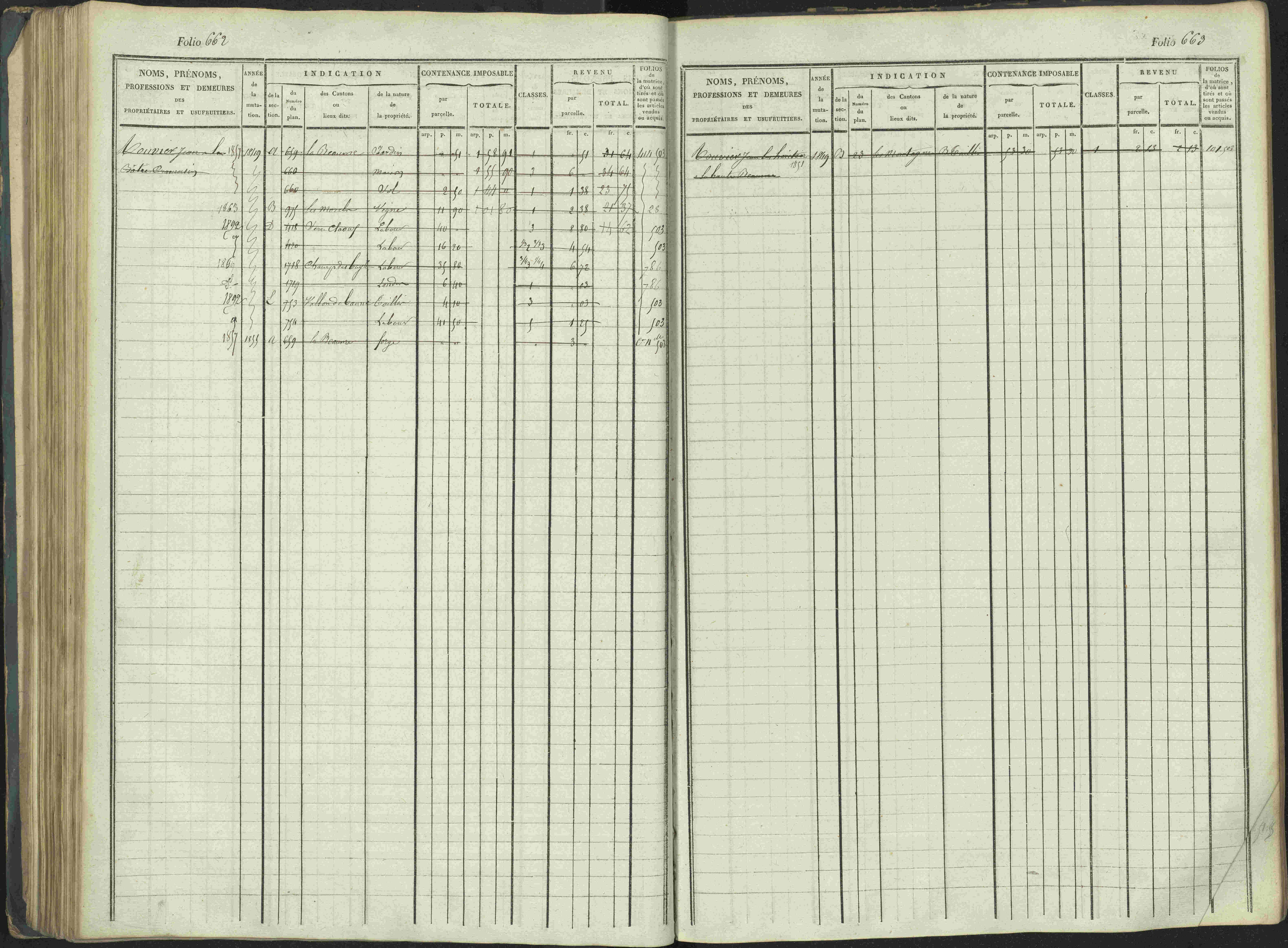 La Beaume - 3 P 253/1 - 3 P 253/1 - Matrice, folios 481-960.
