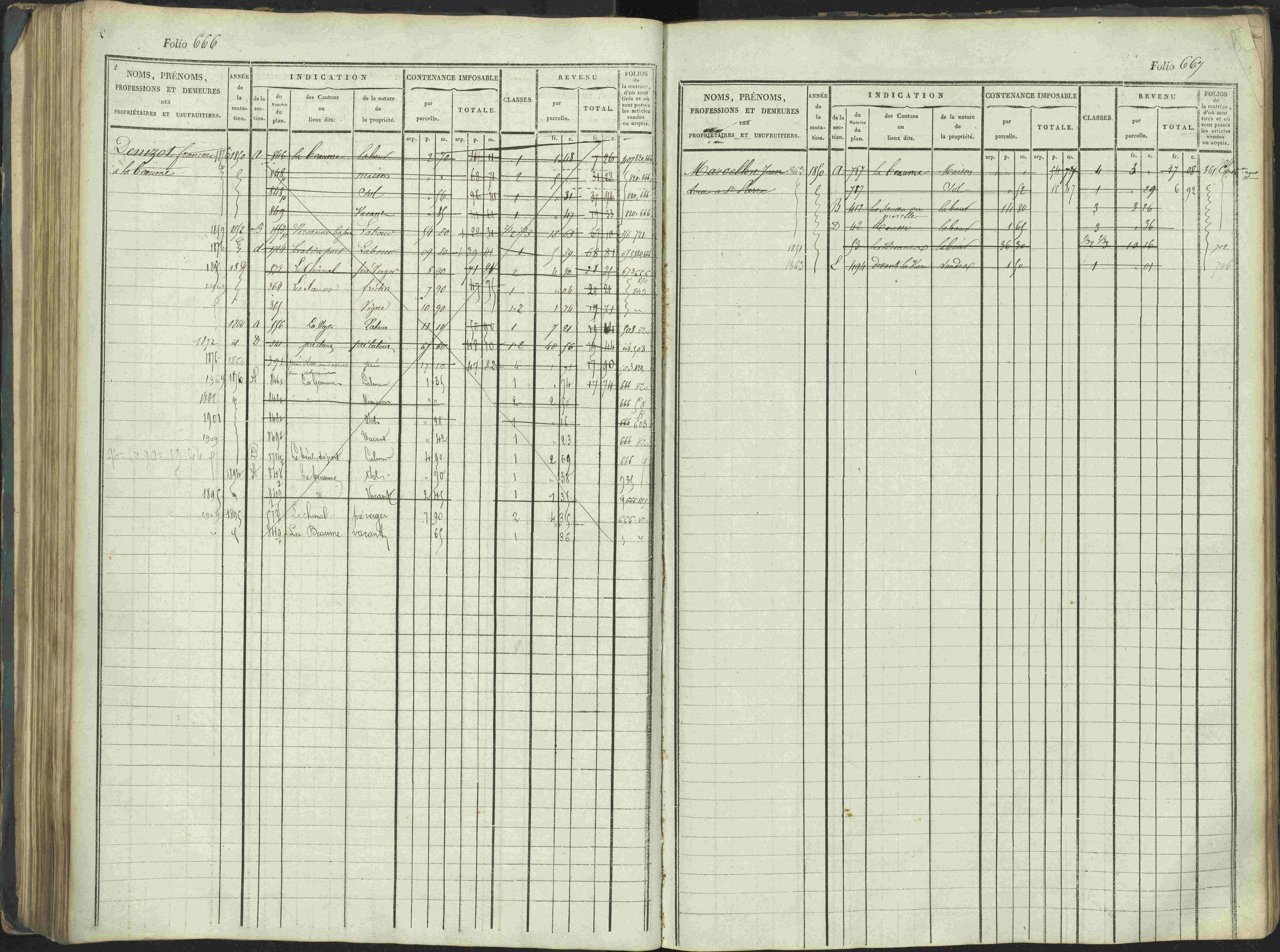 La Beaume - 3 P 253/1 - 3 P 253/1 - Matrice, folios 481-960.