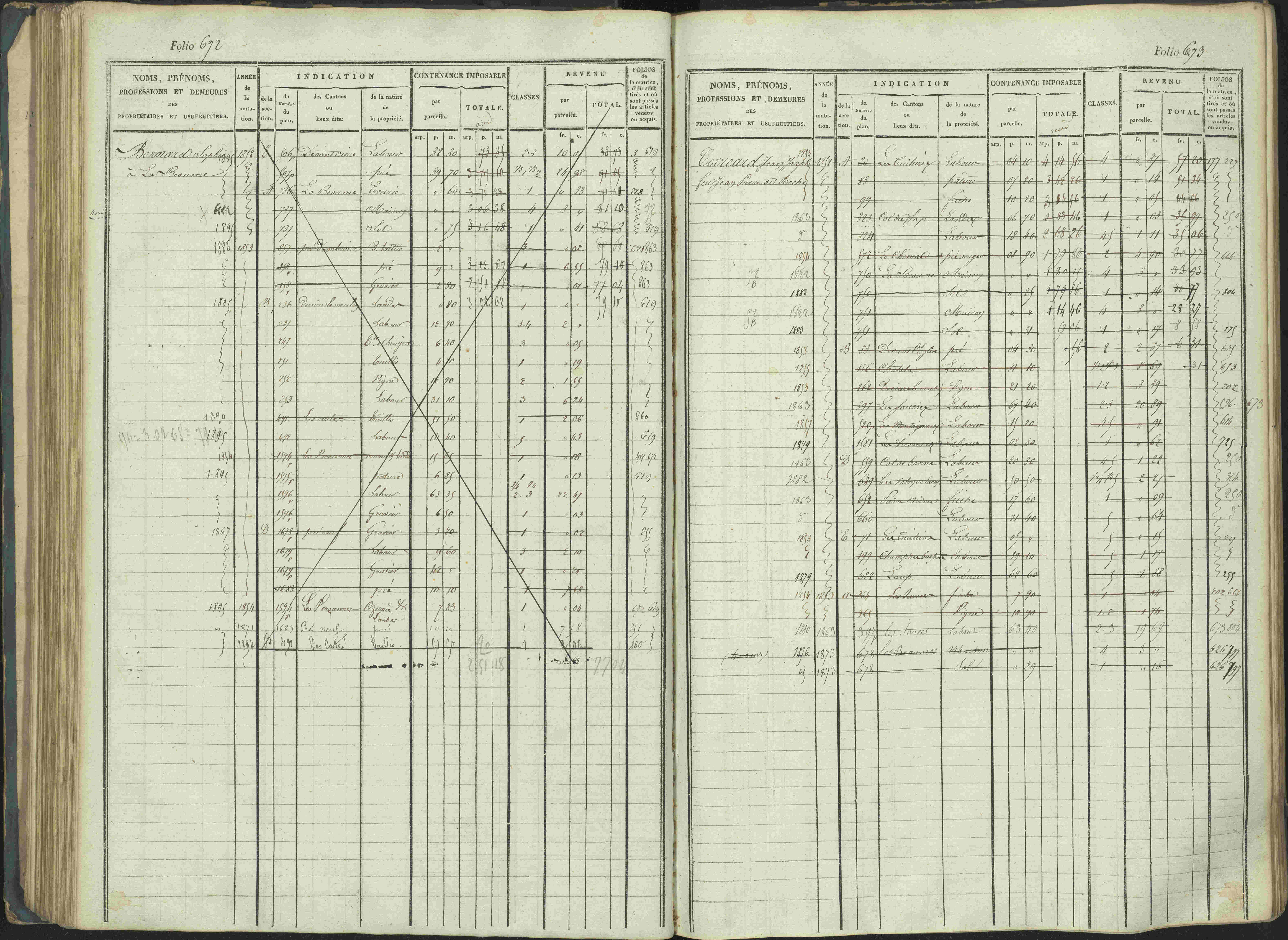 La Beaume - 3 P 253/1 - 3 P 253/1 - Matrice, folios 481-960.
