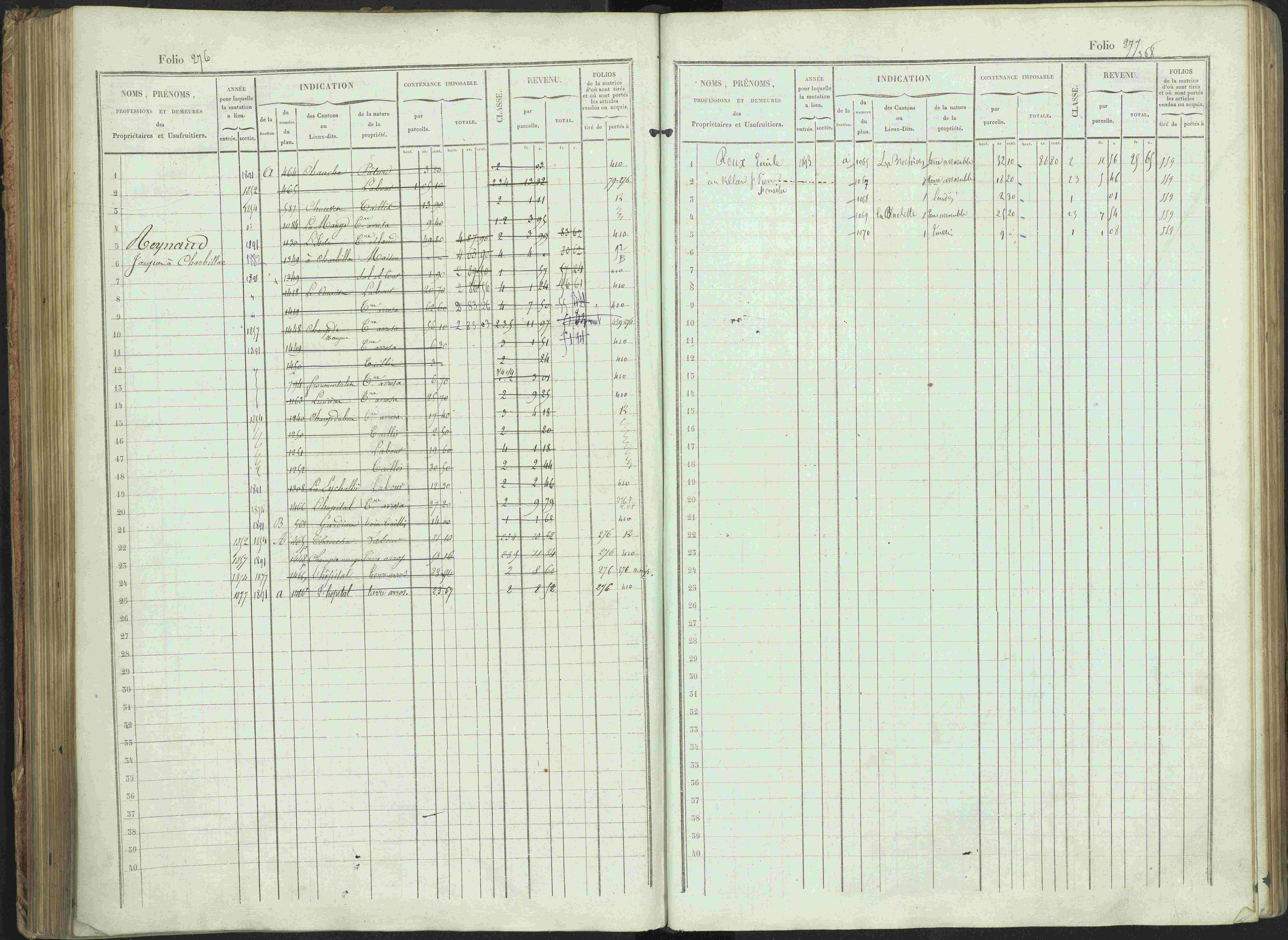 Bénévent-et-Charbillac - 3 P 261/1 - 3 P 261/1 - Matrice, folios 1-648.