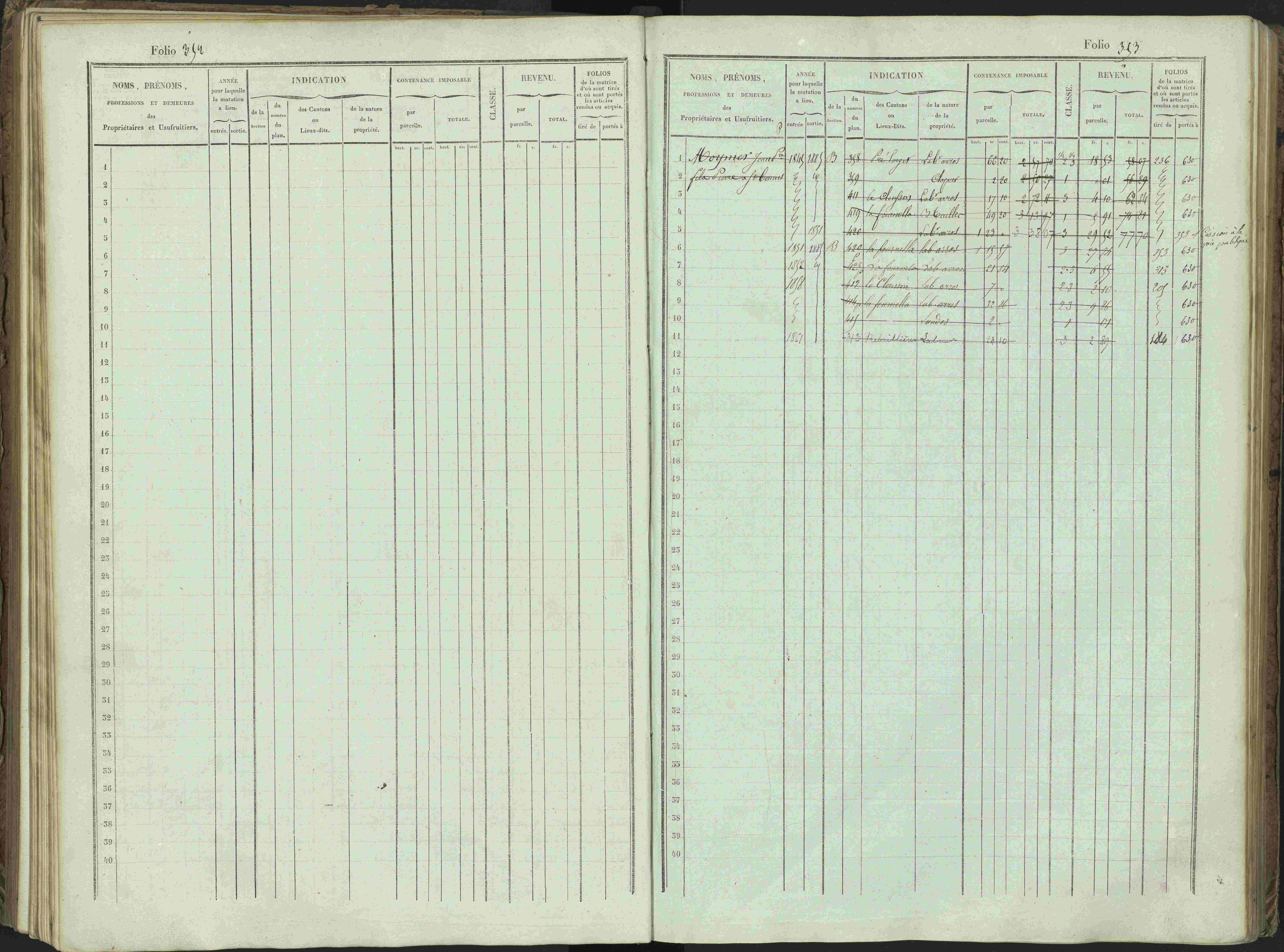 Bénévent-et-Charbillac - 3 P 261/1 - 3 P 261/1 - Matrice, folios 1-648.