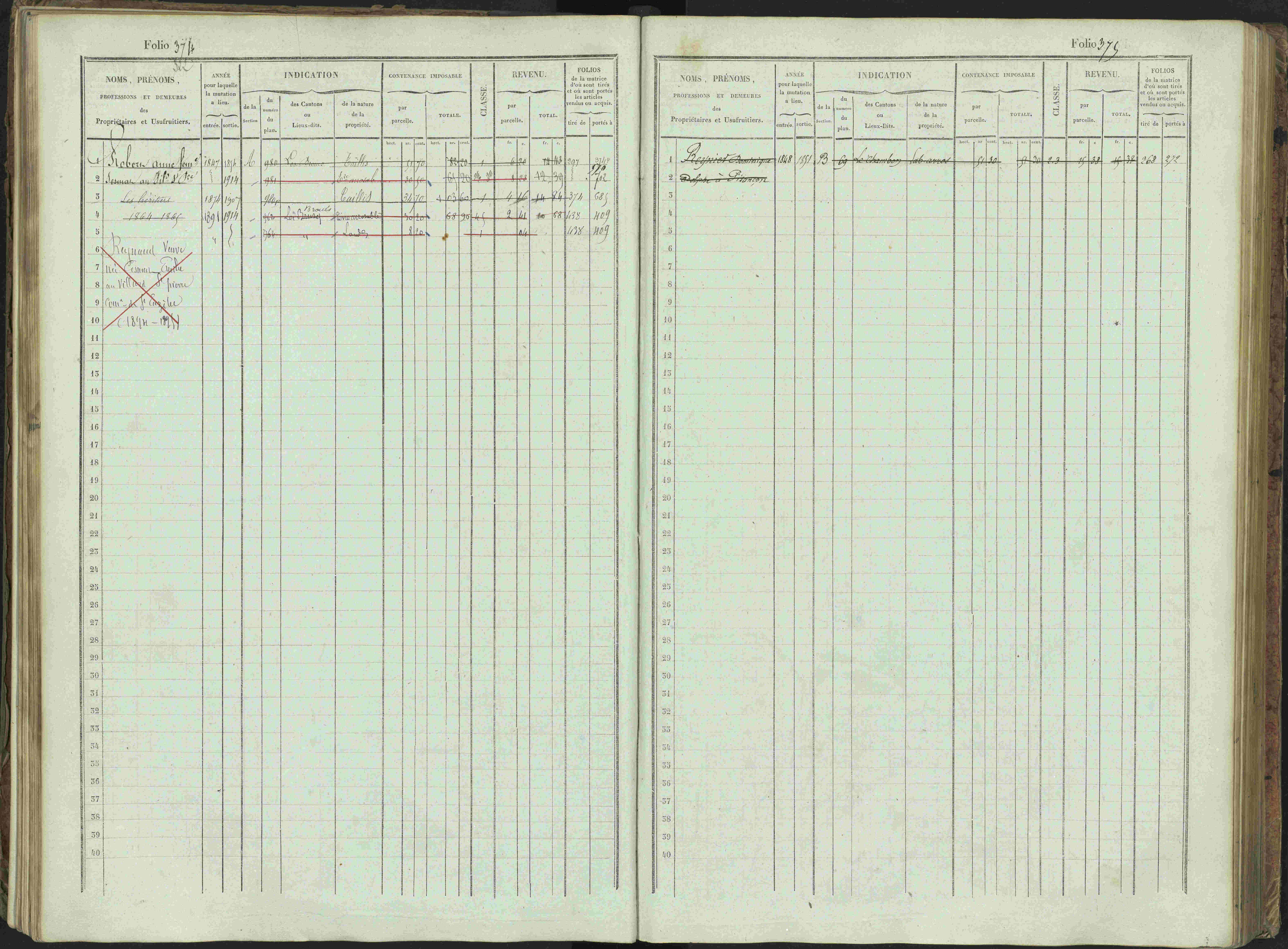 Bénévent-et-Charbillac - 3 P 261/1 - 3 P 261/1 - Matrice, folios 1-648.