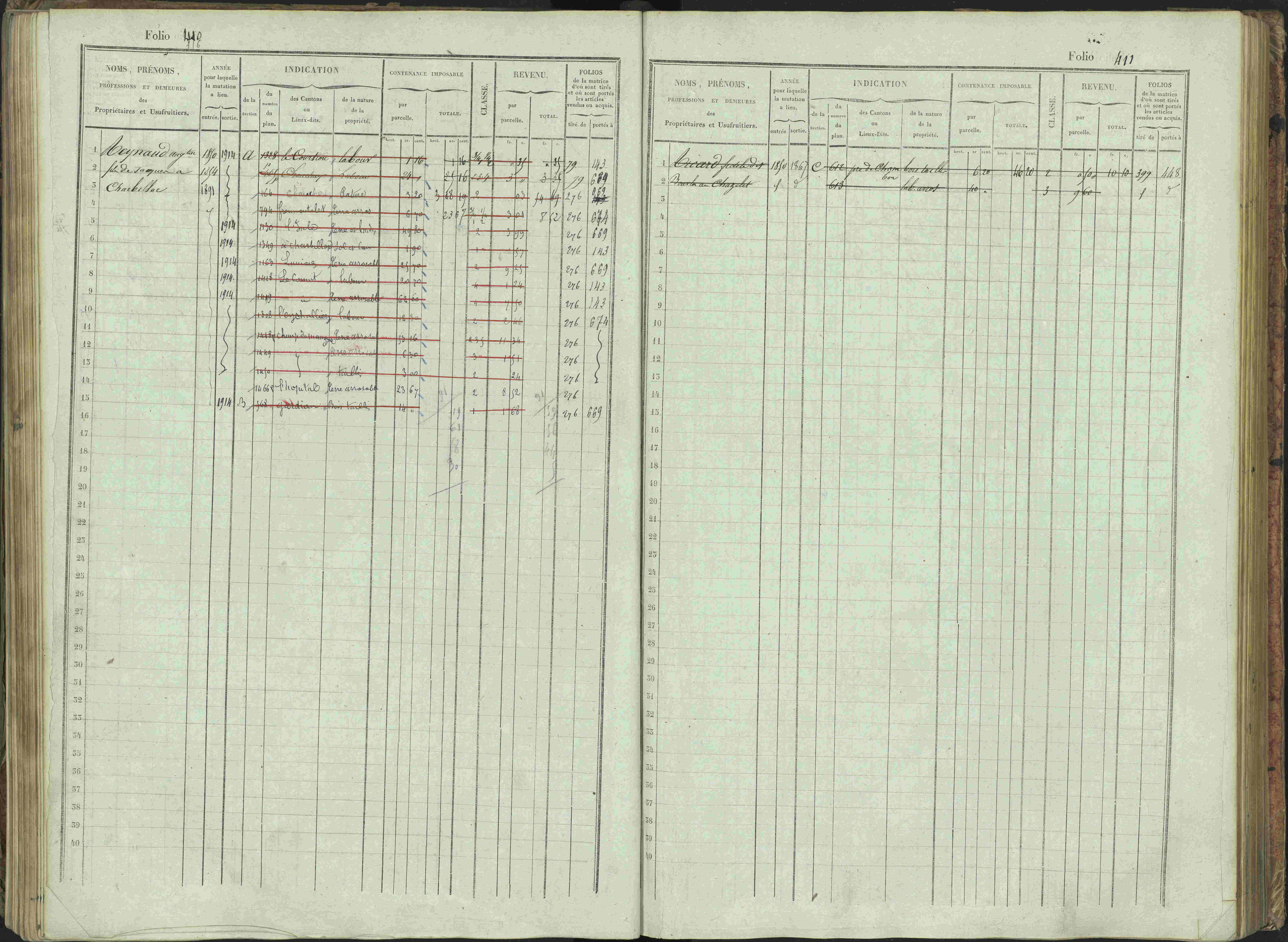Bénévent-et-Charbillac - 3 P 261/1 - 3 P 261/1 - Matrice, folios 1-648.