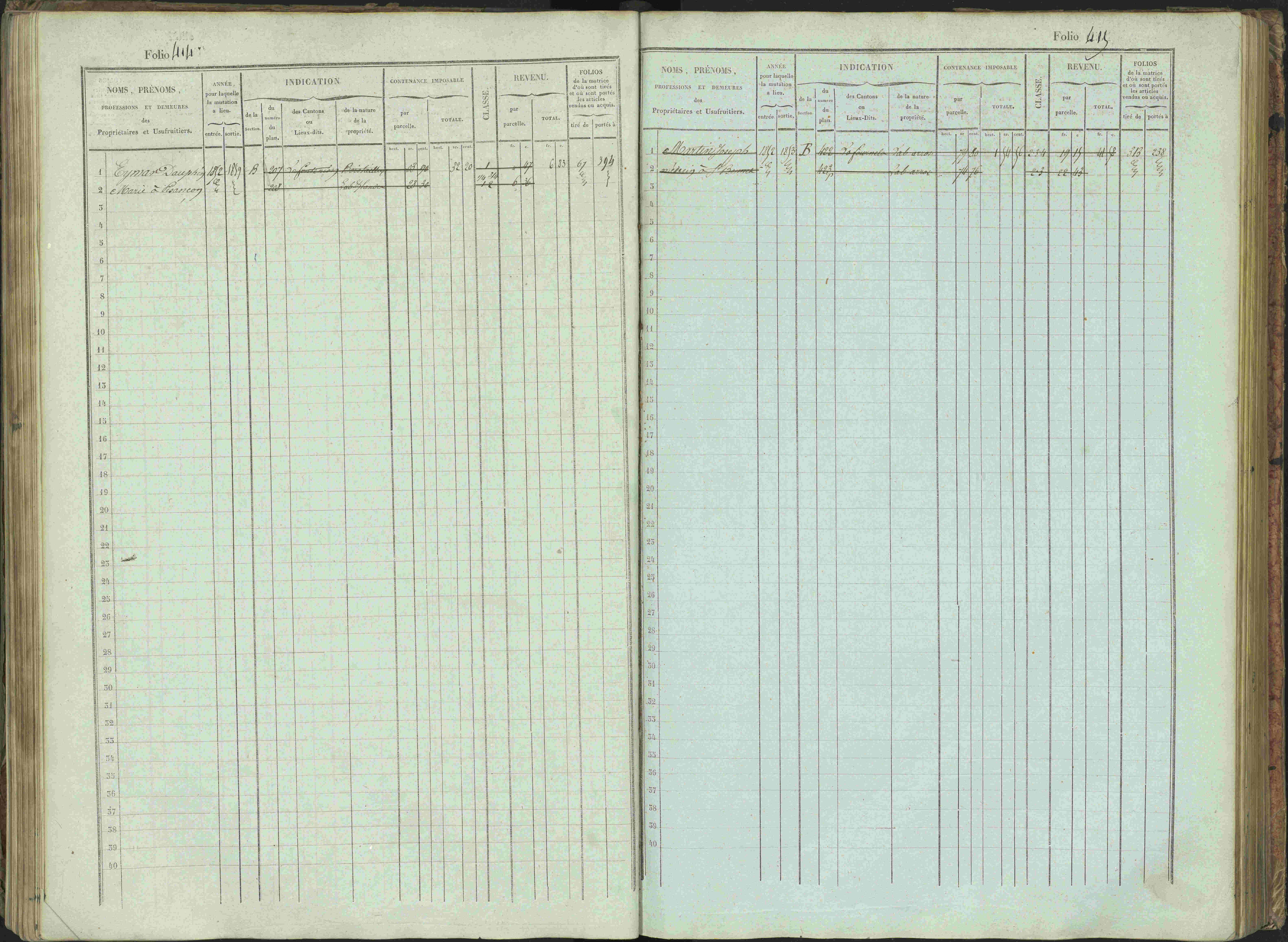Bénévent-et-Charbillac - 3 P 261/1 - 3 P 261/1 - Matrice, folios 1-648.
