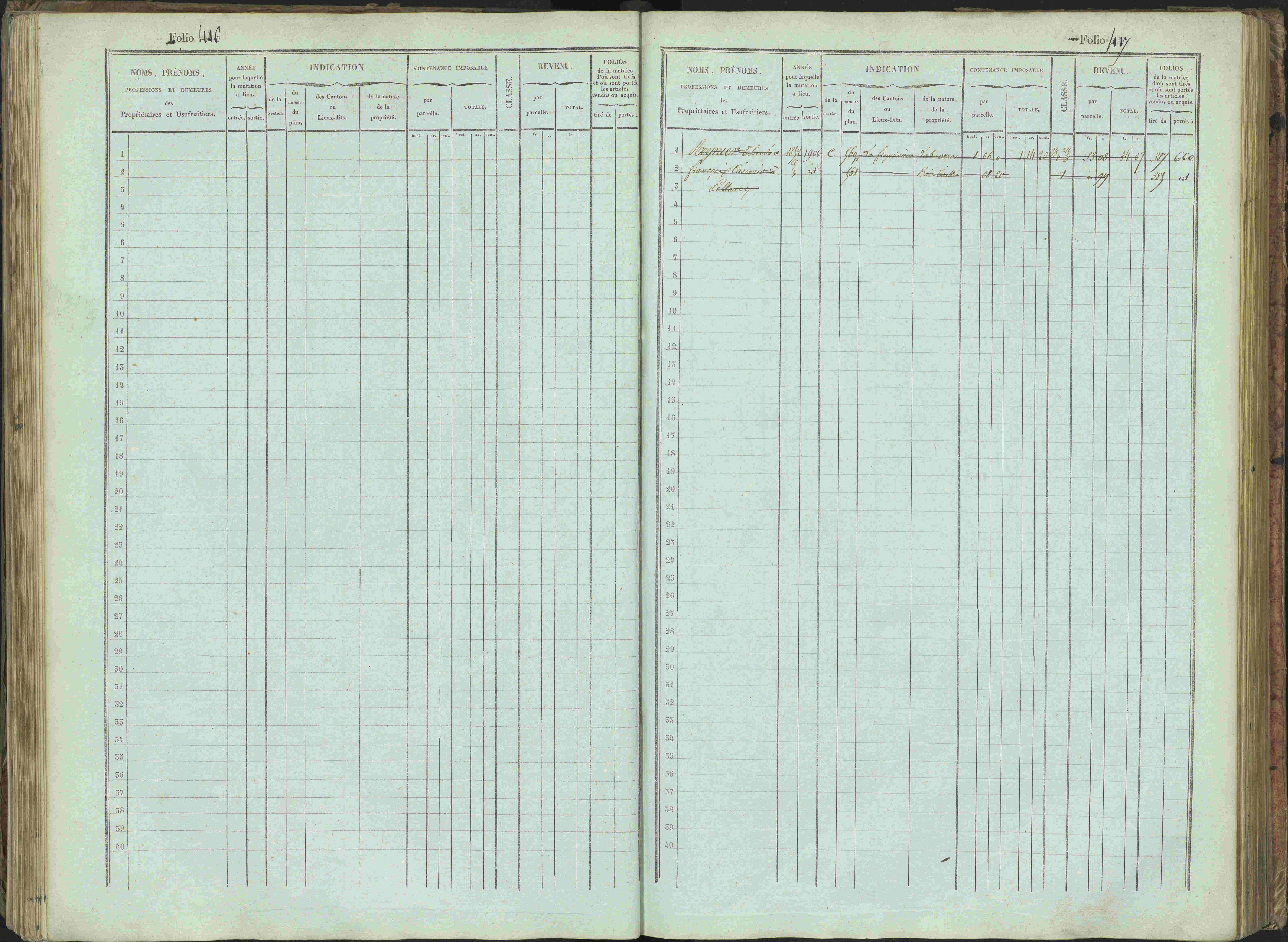 Bénévent-et-Charbillac - 3 P 261/1 - 3 P 261/1 - Matrice, folios 1-648.
