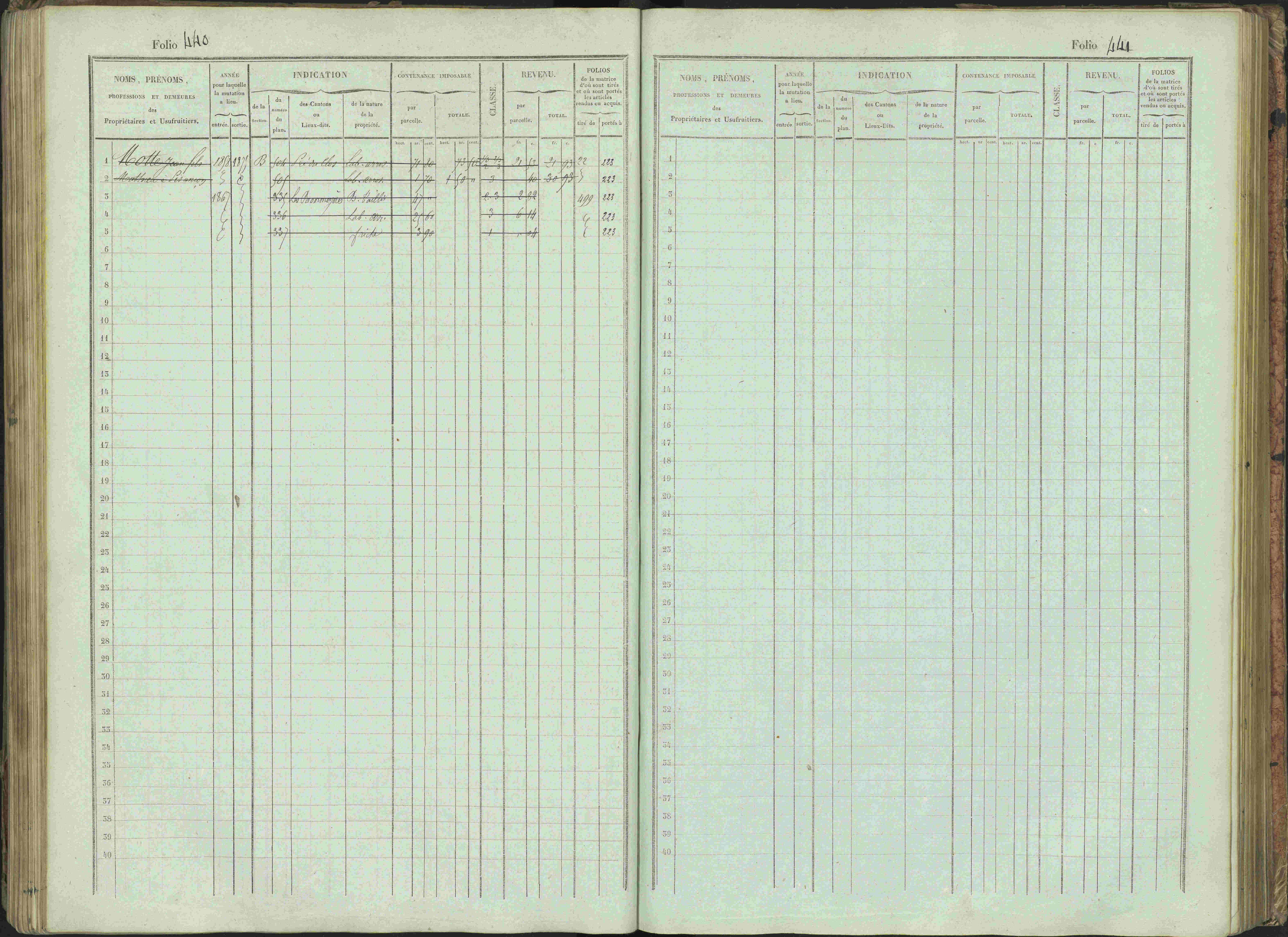 Bénévent-et-Charbillac - 3 P 261/1 - 3 P 261/1 - Matrice, folios 1-648.