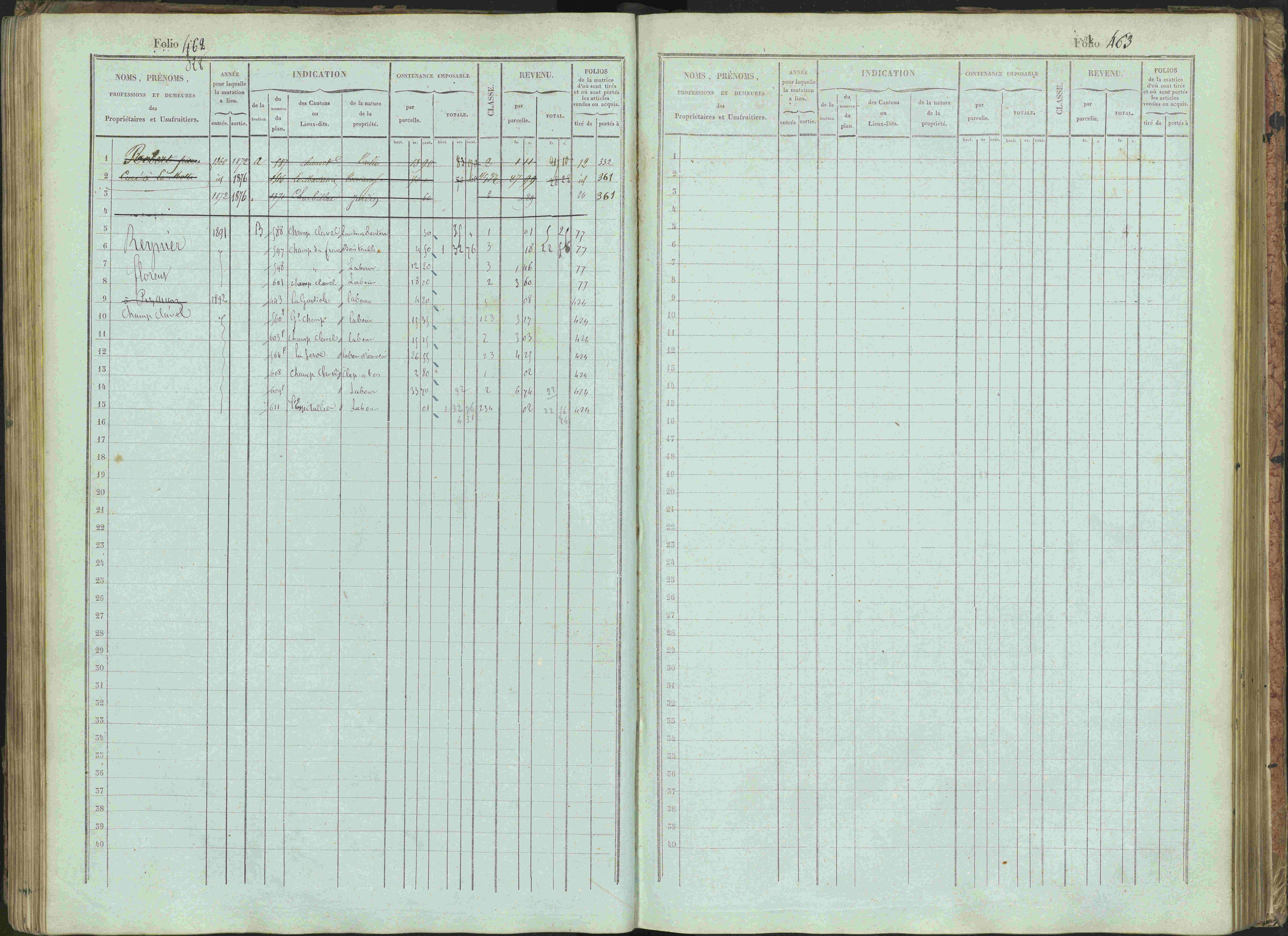 Bénévent-et-Charbillac - 3 P 261/1 - 3 P 261/1 - Matrice, folios 1-648.