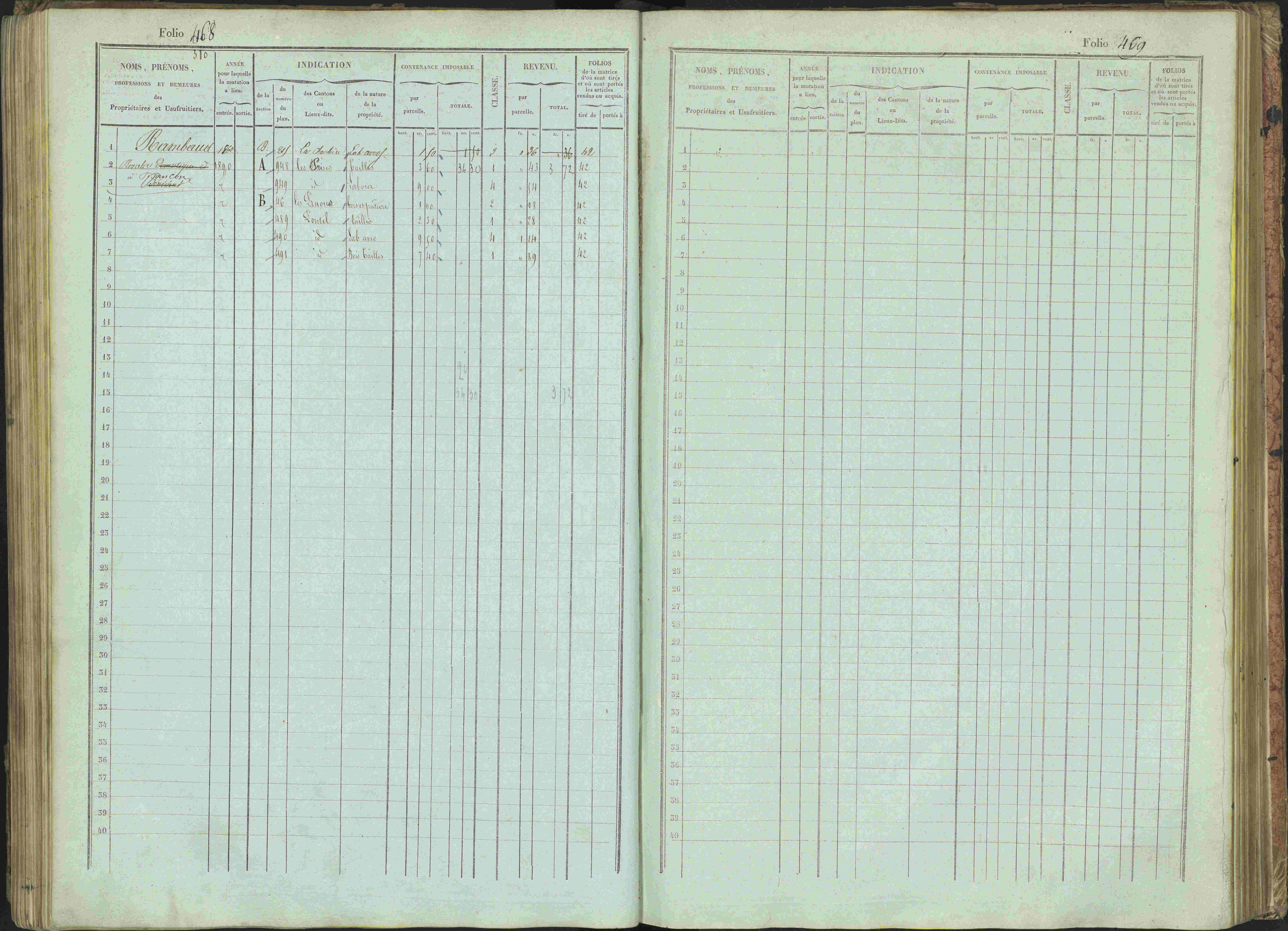 Bénévent-et-Charbillac - 3 P 261/1 - 3 P 261/1 - Matrice, folios 1-648.