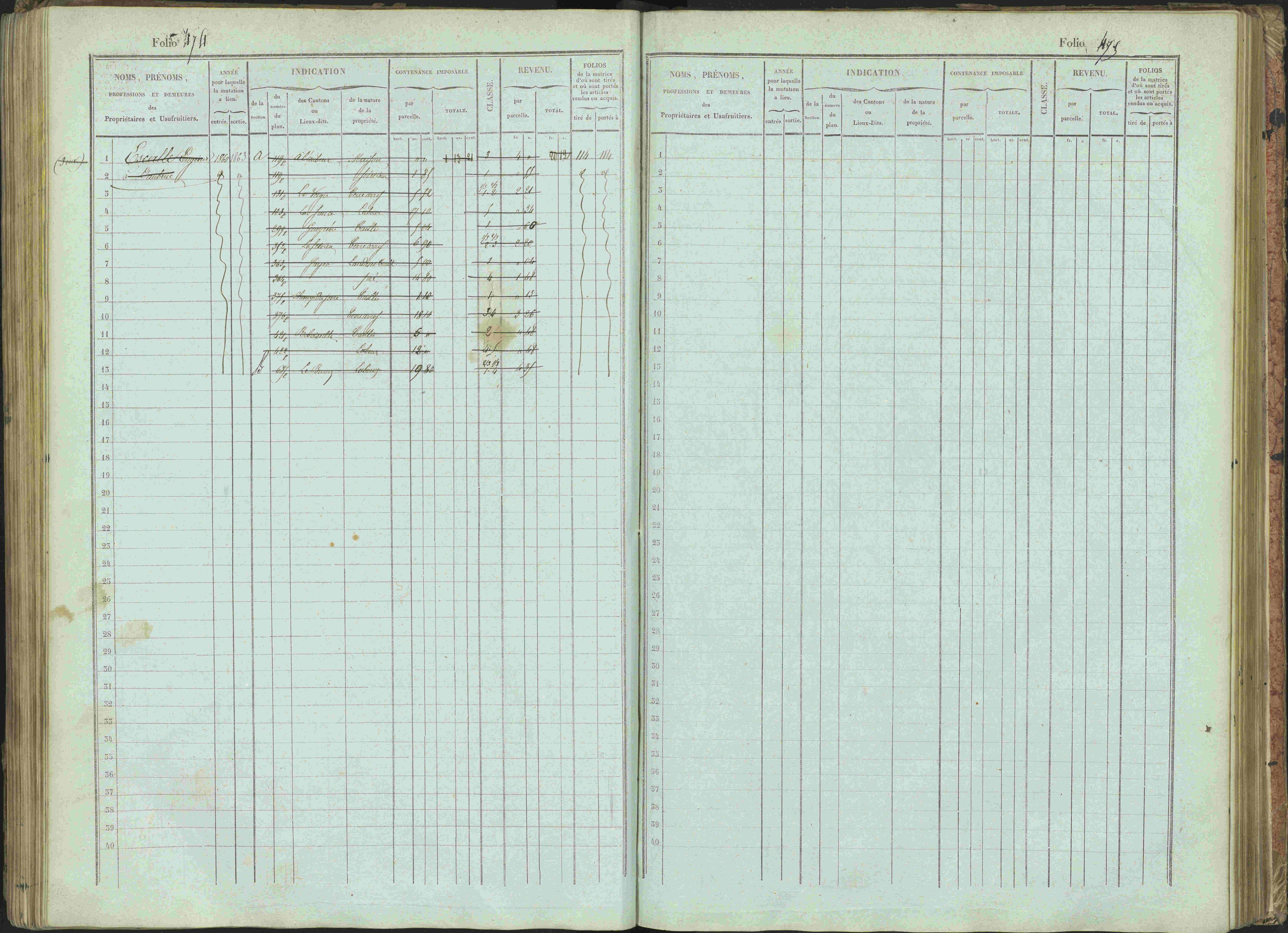 Bénévent-et-Charbillac - 3 P 261/1 - 3 P 261/1 - Matrice, folios 1-648.