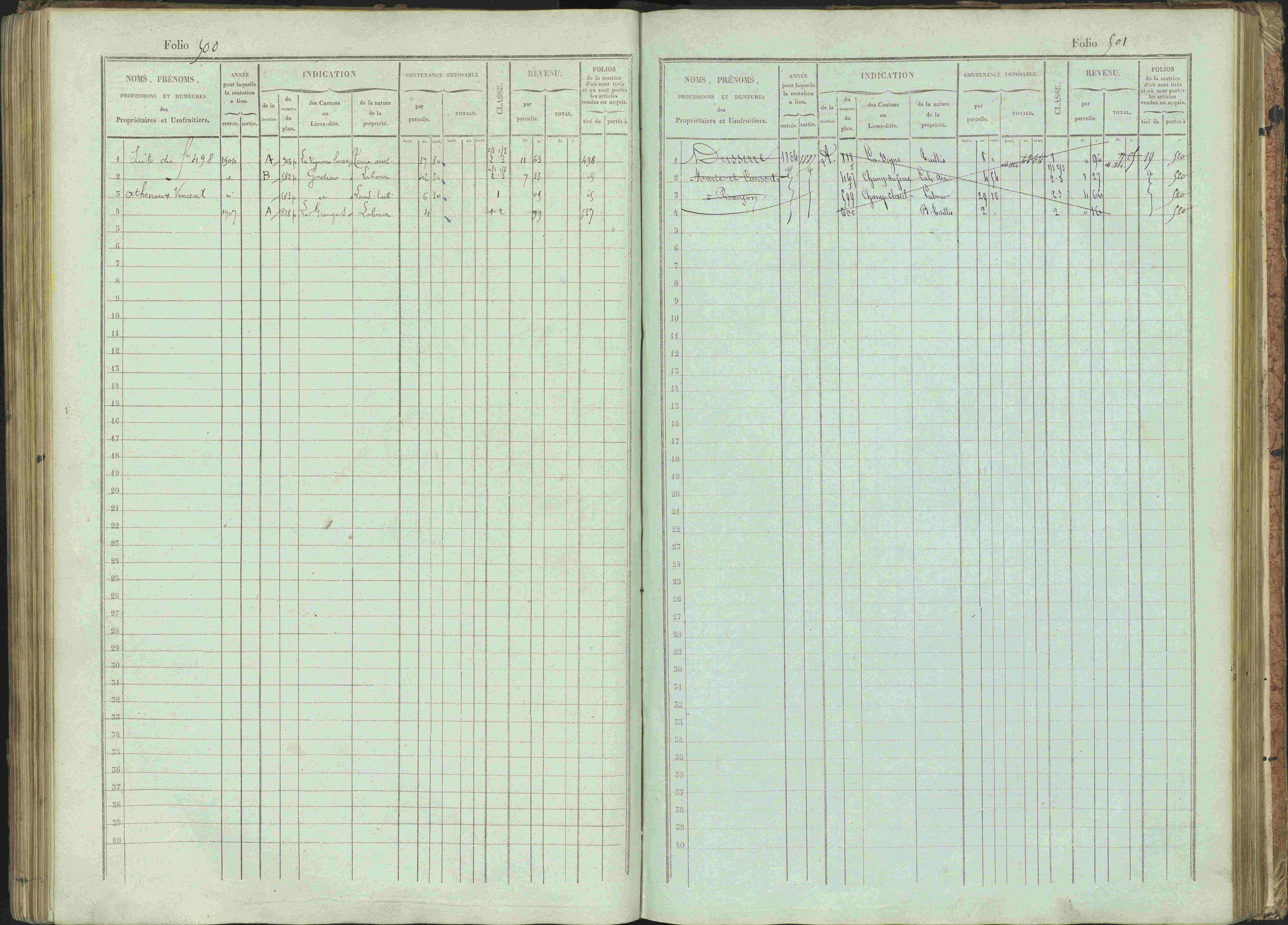 Bénévent-et-Charbillac - 3 P 261/1 - 3 P 261/1 - Matrice, folios 1-648.
