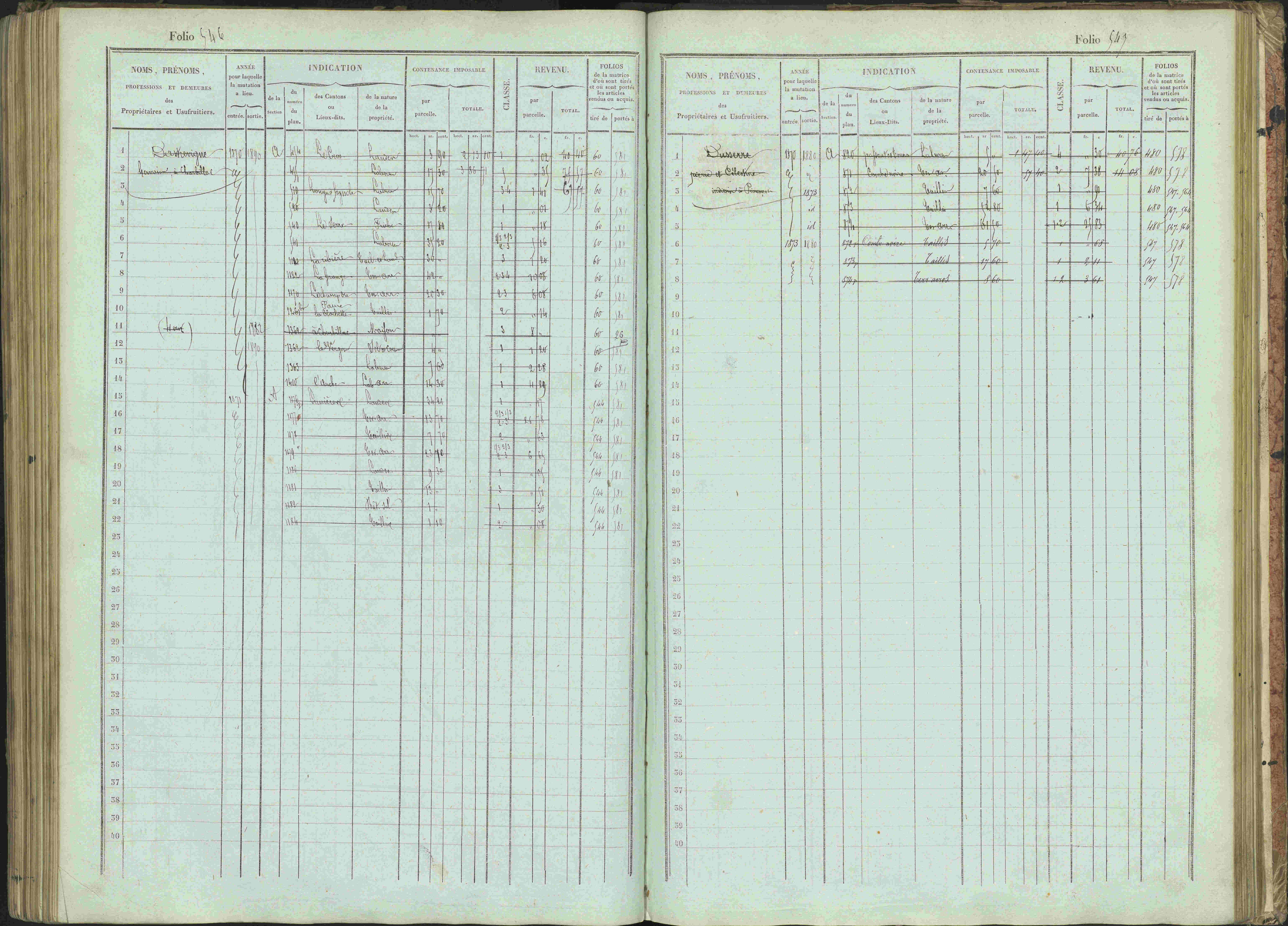 Bénévent-et-Charbillac - 3 P 261/1 - 3 P 261/1 - Matrice, folios 1-648.