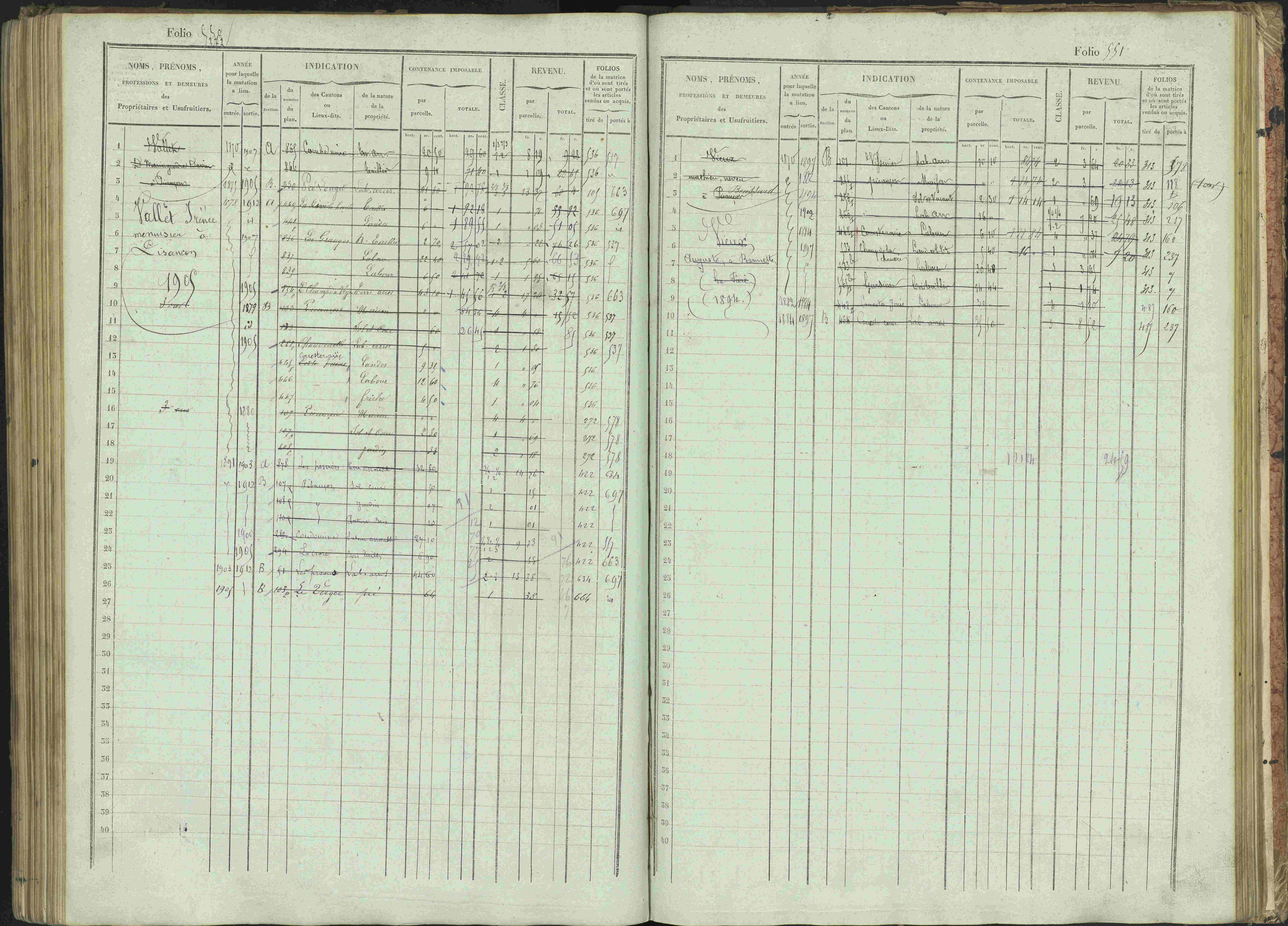 Bénévent-et-Charbillac - 3 P 261/1 - 3 P 261/1 - Matrice, folios 1-648.