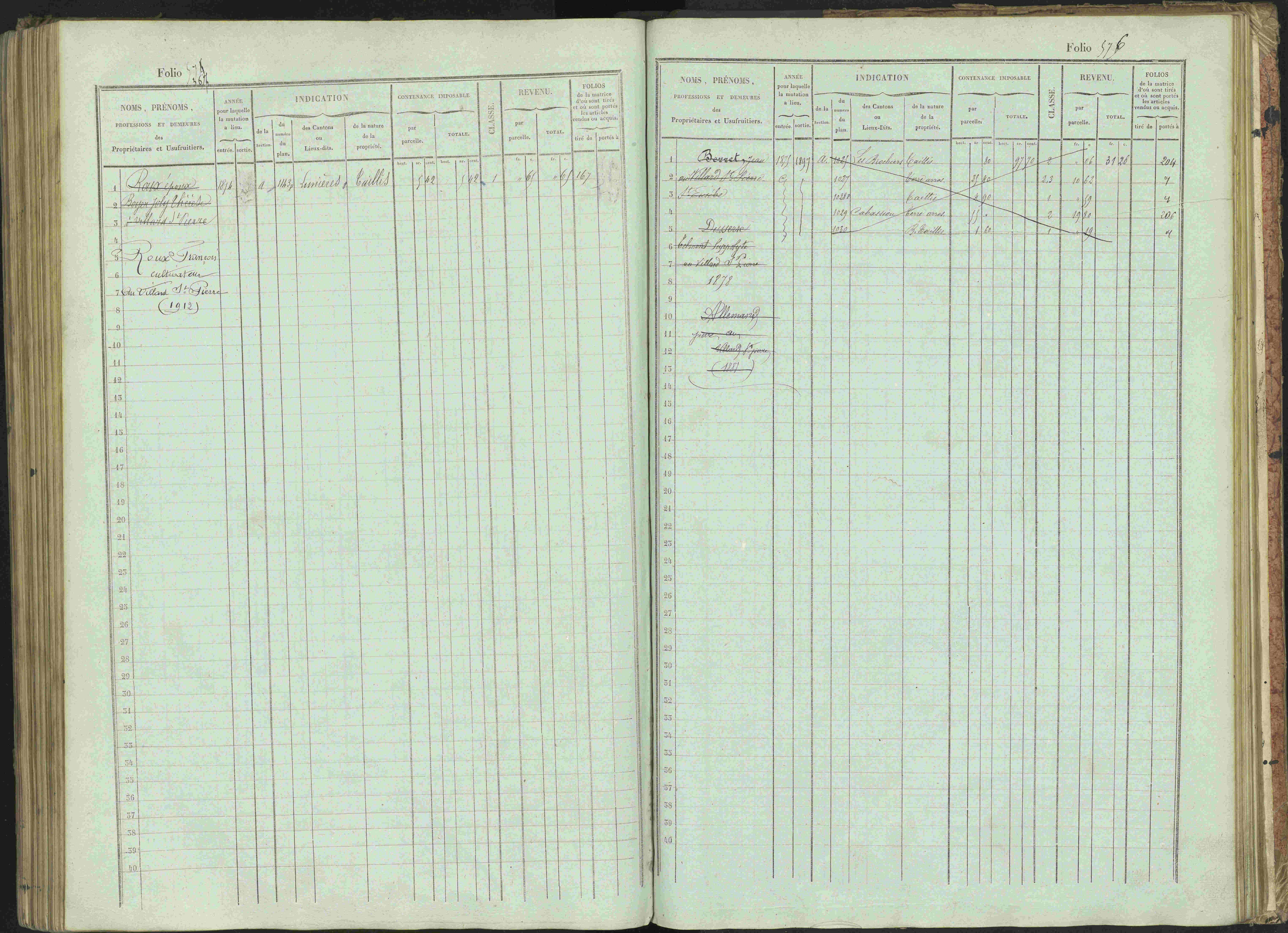 Bénévent-et-Charbillac - 3 P 261/1 - 3 P 261/1 - Matrice, folios 1-648.