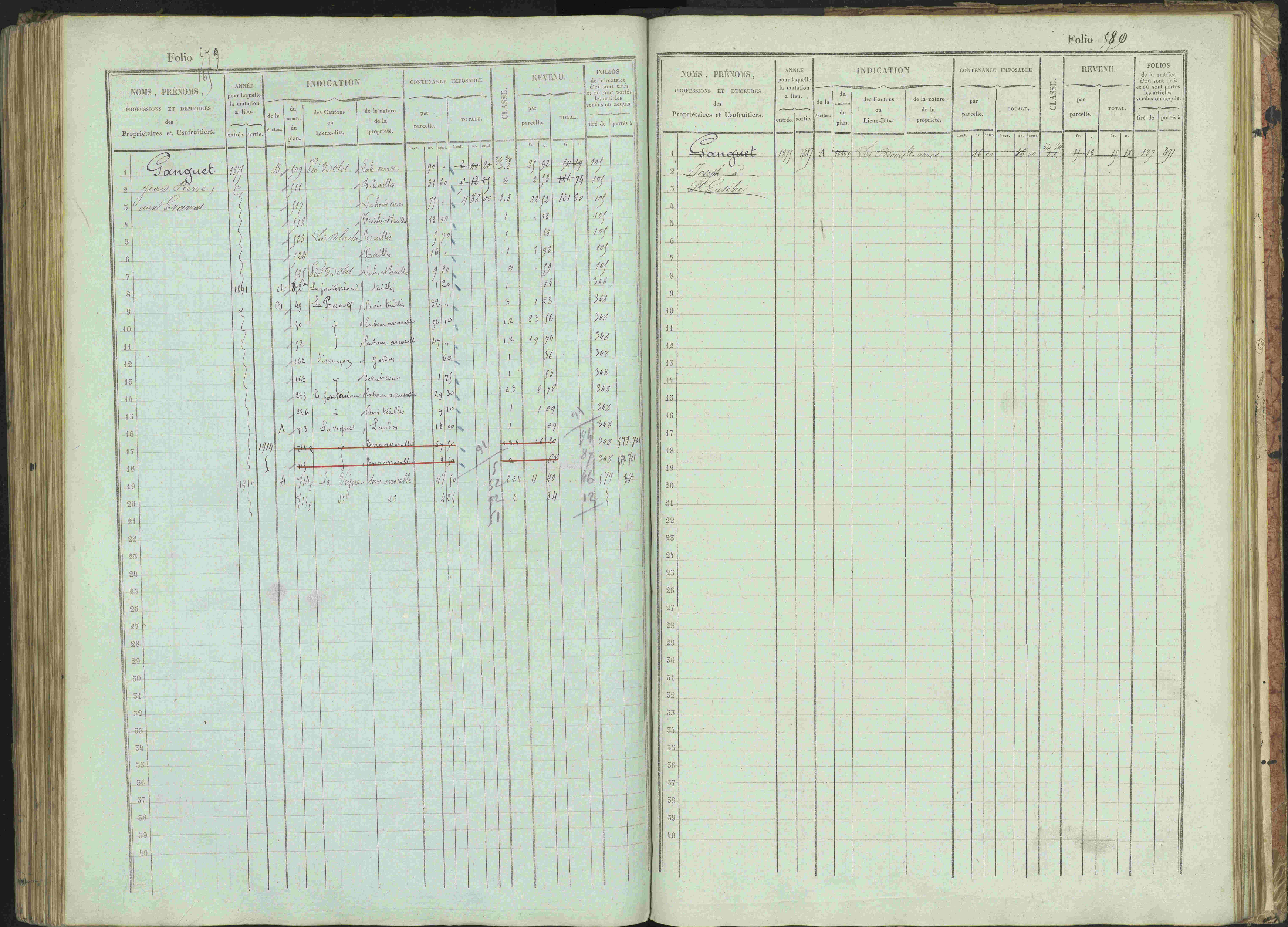 Bénévent-et-Charbillac - 3 P 261/1 - 3 P 261/1 - Matrice, folios 1-648.