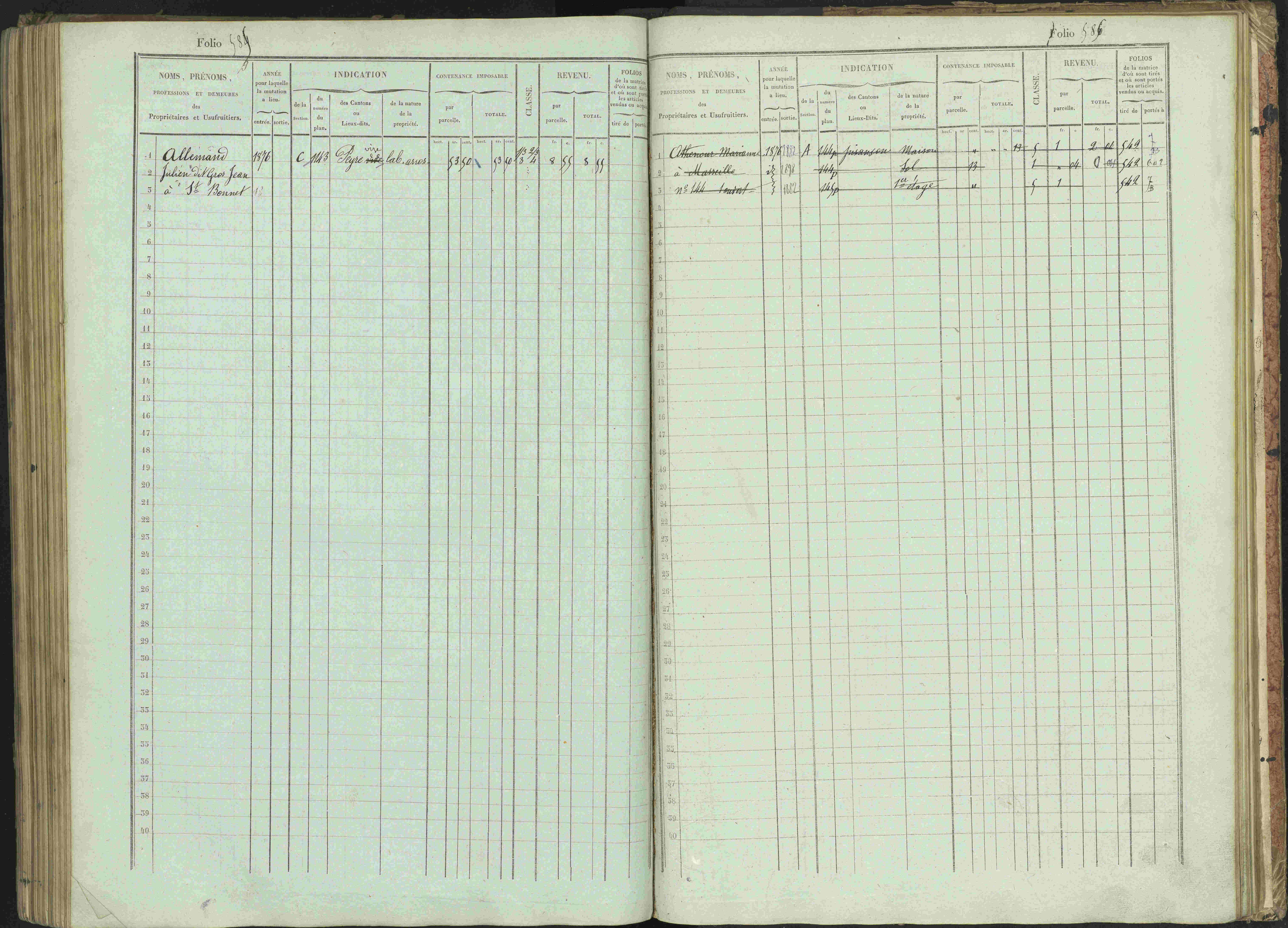 Bénévent-et-Charbillac - 3 P 261/1 - 3 P 261/1 - Matrice, folios 1-648.