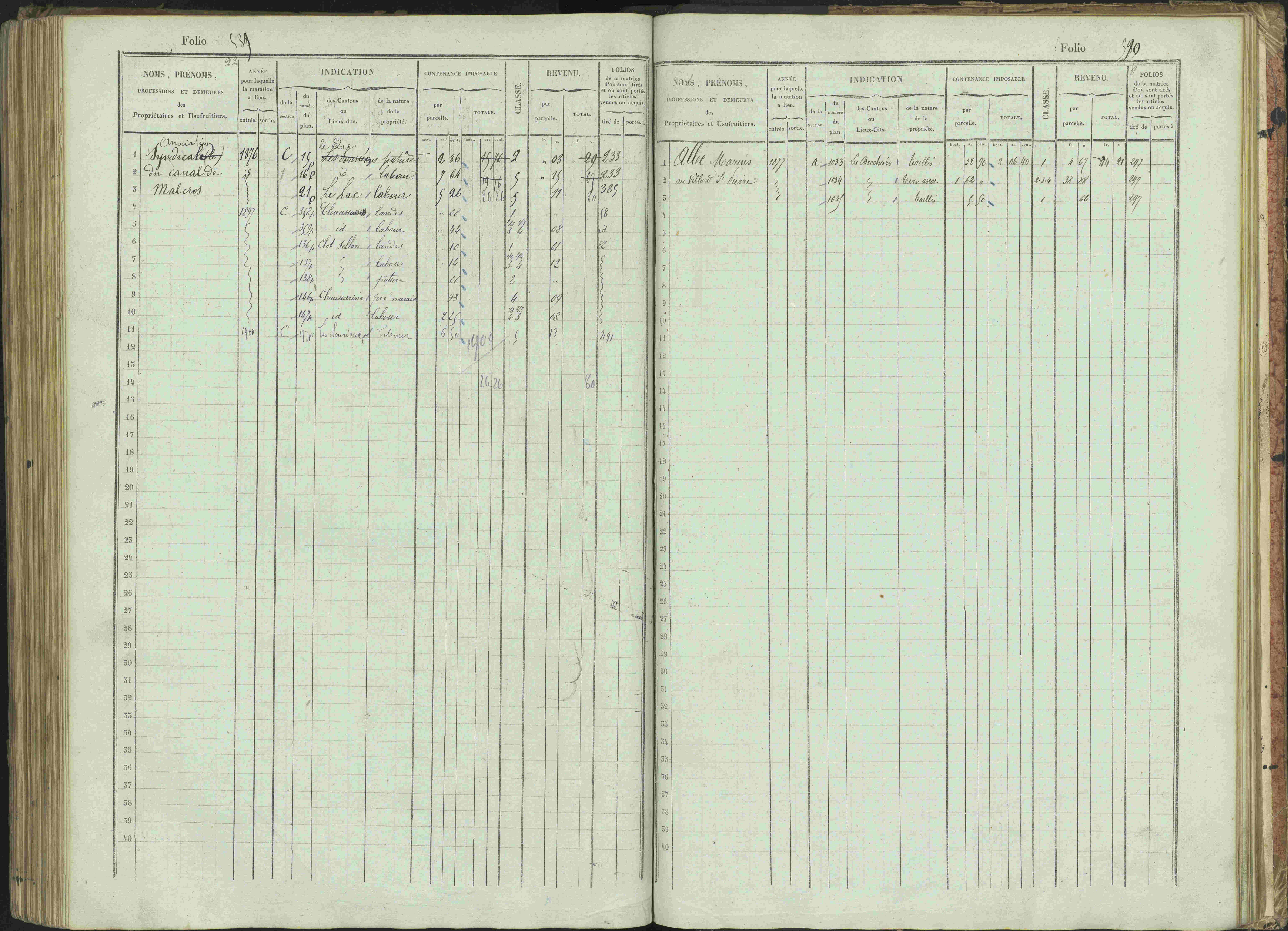 Bénévent-et-Charbillac - 3 P 261/1 - 3 P 261/1 - Matrice, folios 1-648.