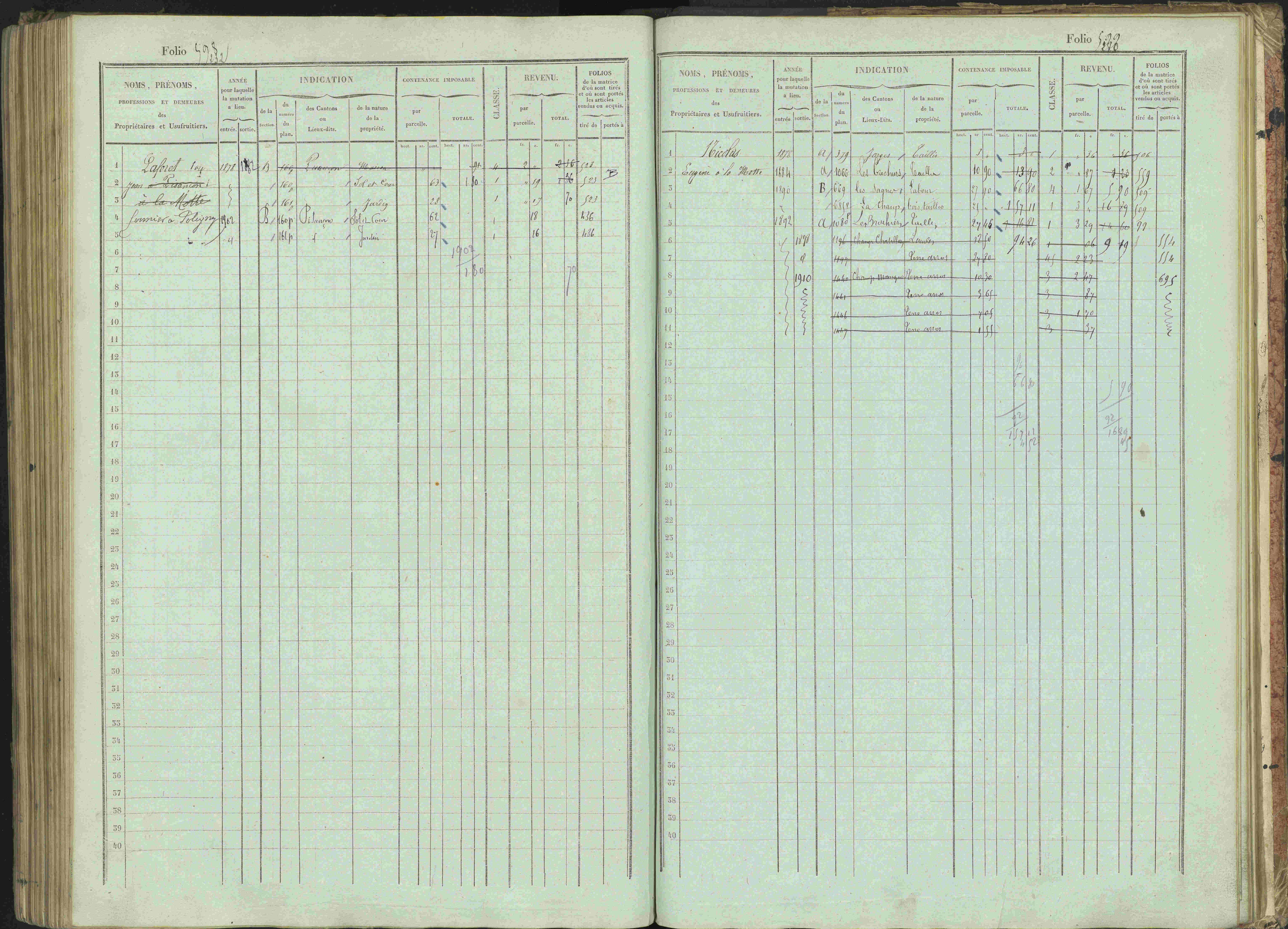 Bénévent-et-Charbillac - 3 P 261/1 - 3 P 261/1 - Matrice, folios 1-648.