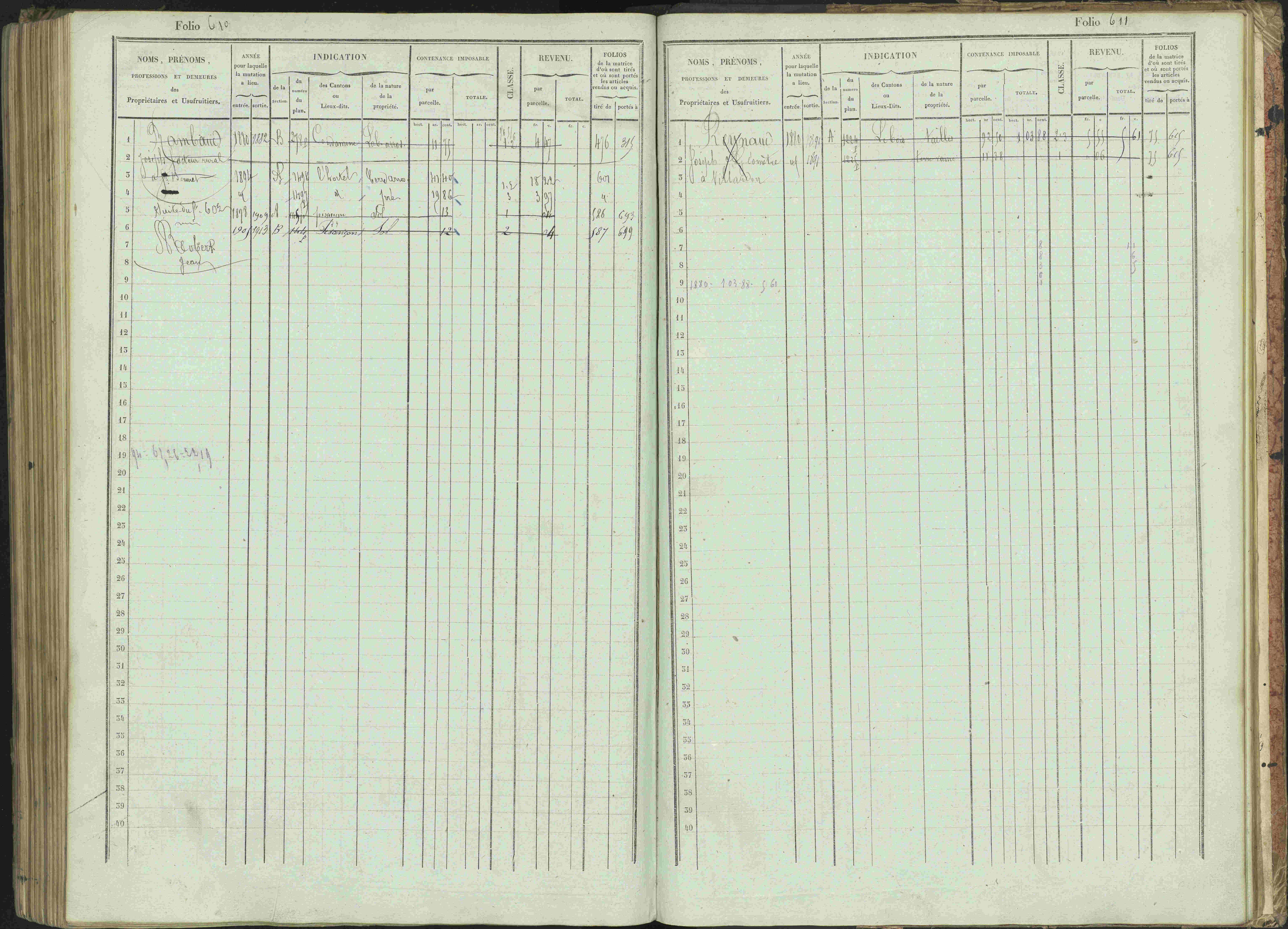 Bénévent-et-Charbillac - 3 P 261/1 - 3 P 261/1 - Matrice, folios 1-648.