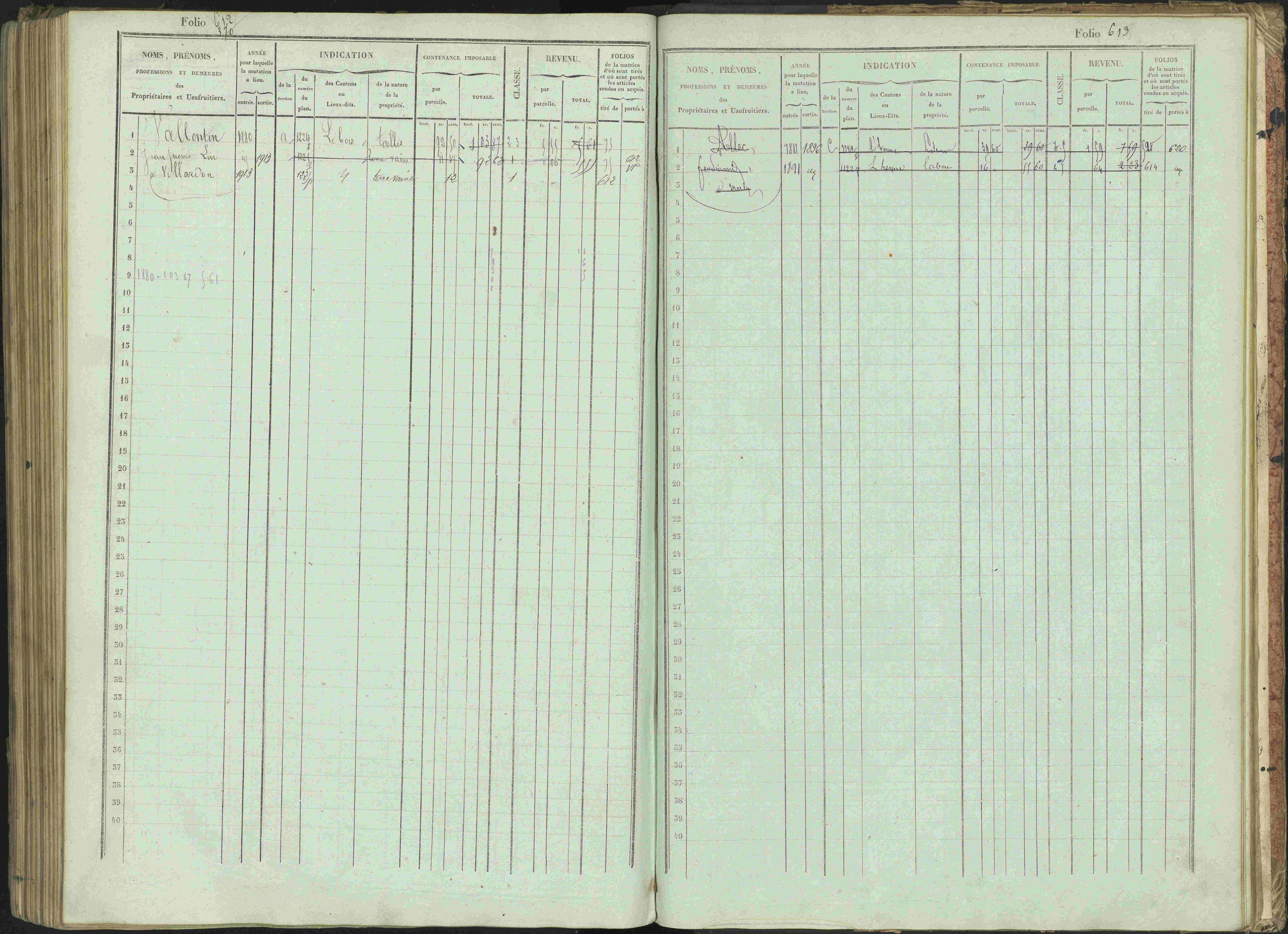 Bénévent-et-Charbillac - 3 P 261/1 - 3 P 261/1 - Matrice, folios 1-648.