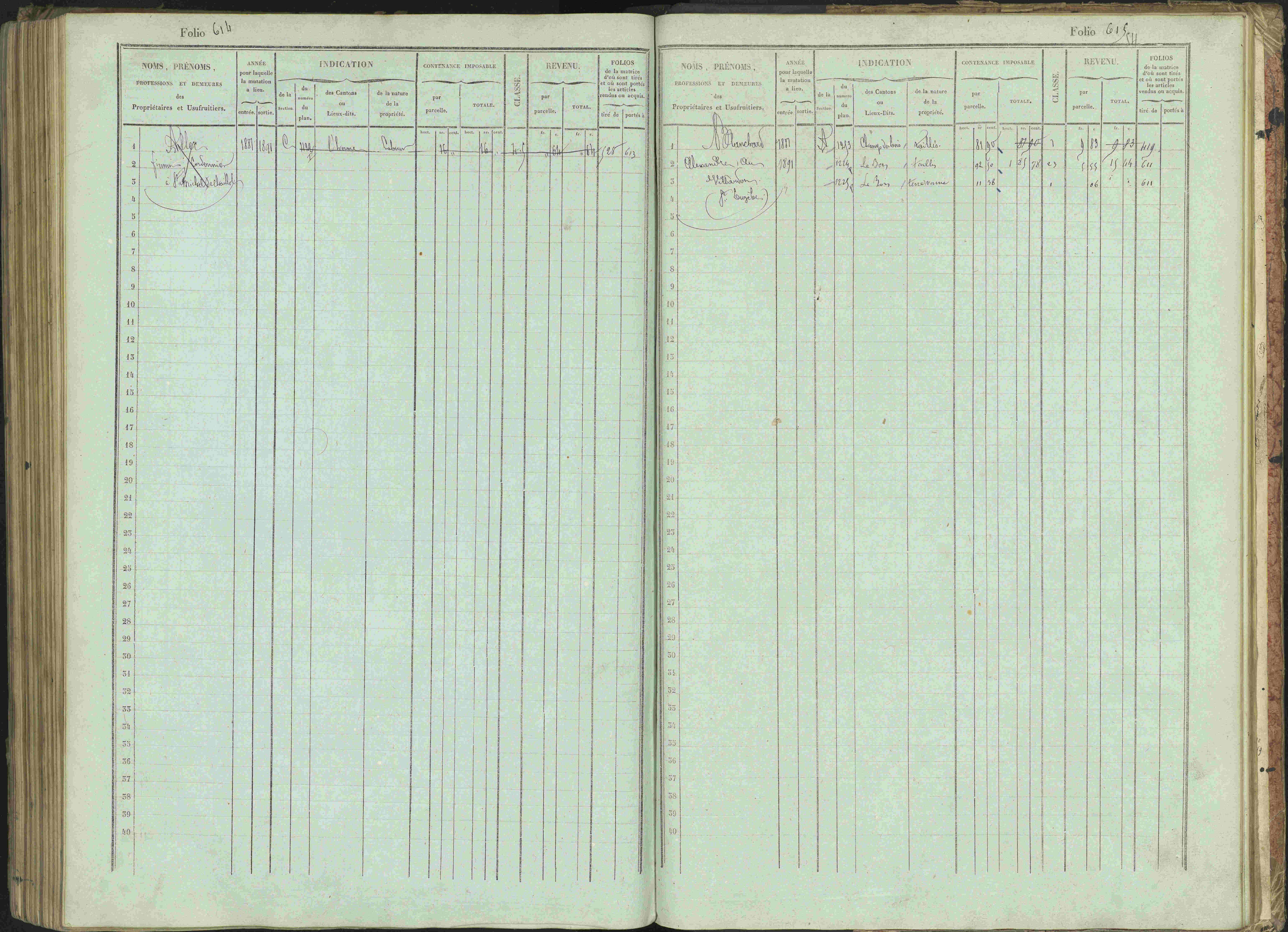 Bénévent-et-Charbillac - 3 P 261/1 - 3 P 261/1 - Matrice, folios 1-648.