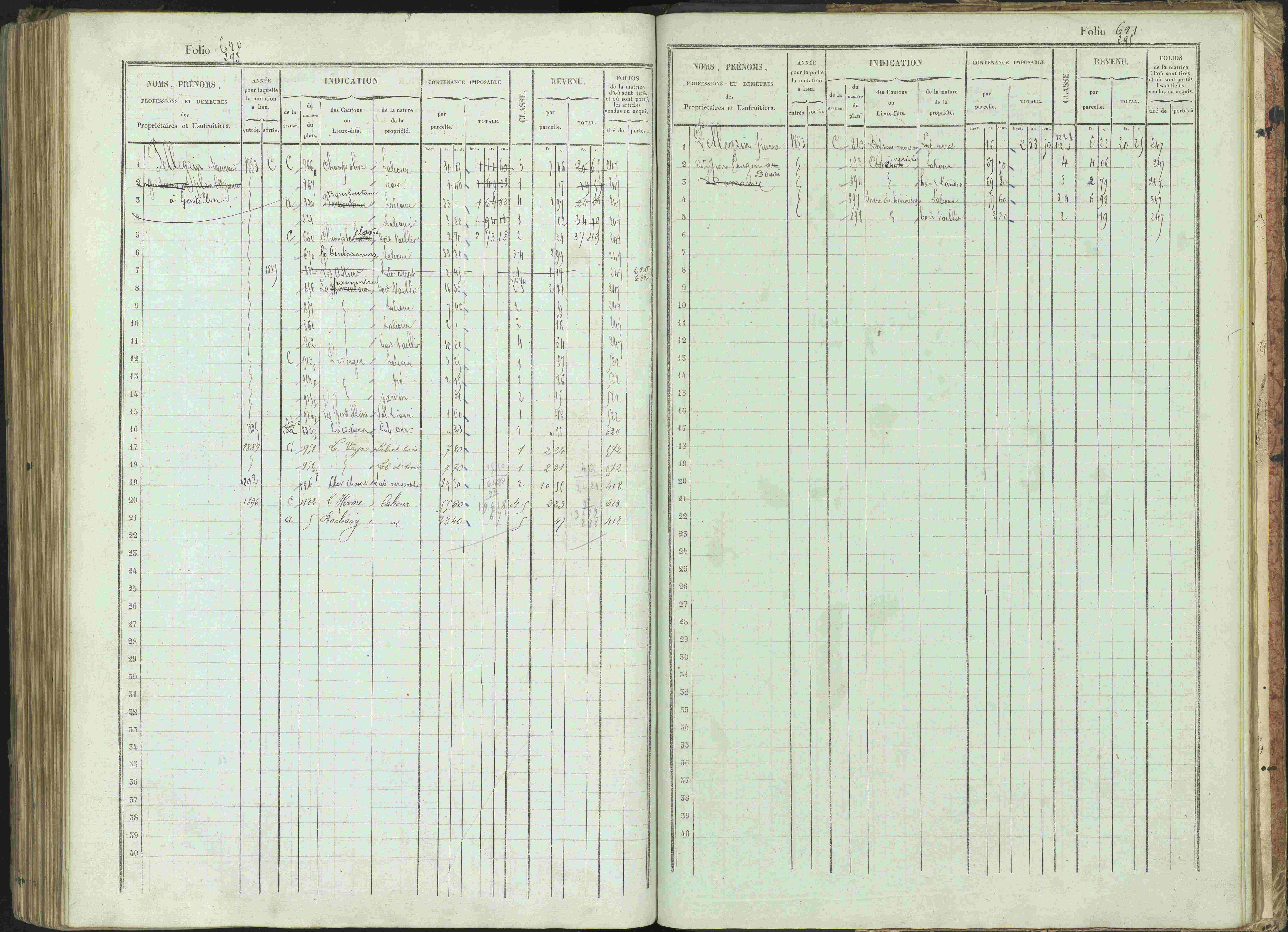 Bénévent-et-Charbillac - 3 P 261/1 - 3 P 261/1 - Matrice, folios 1-648.