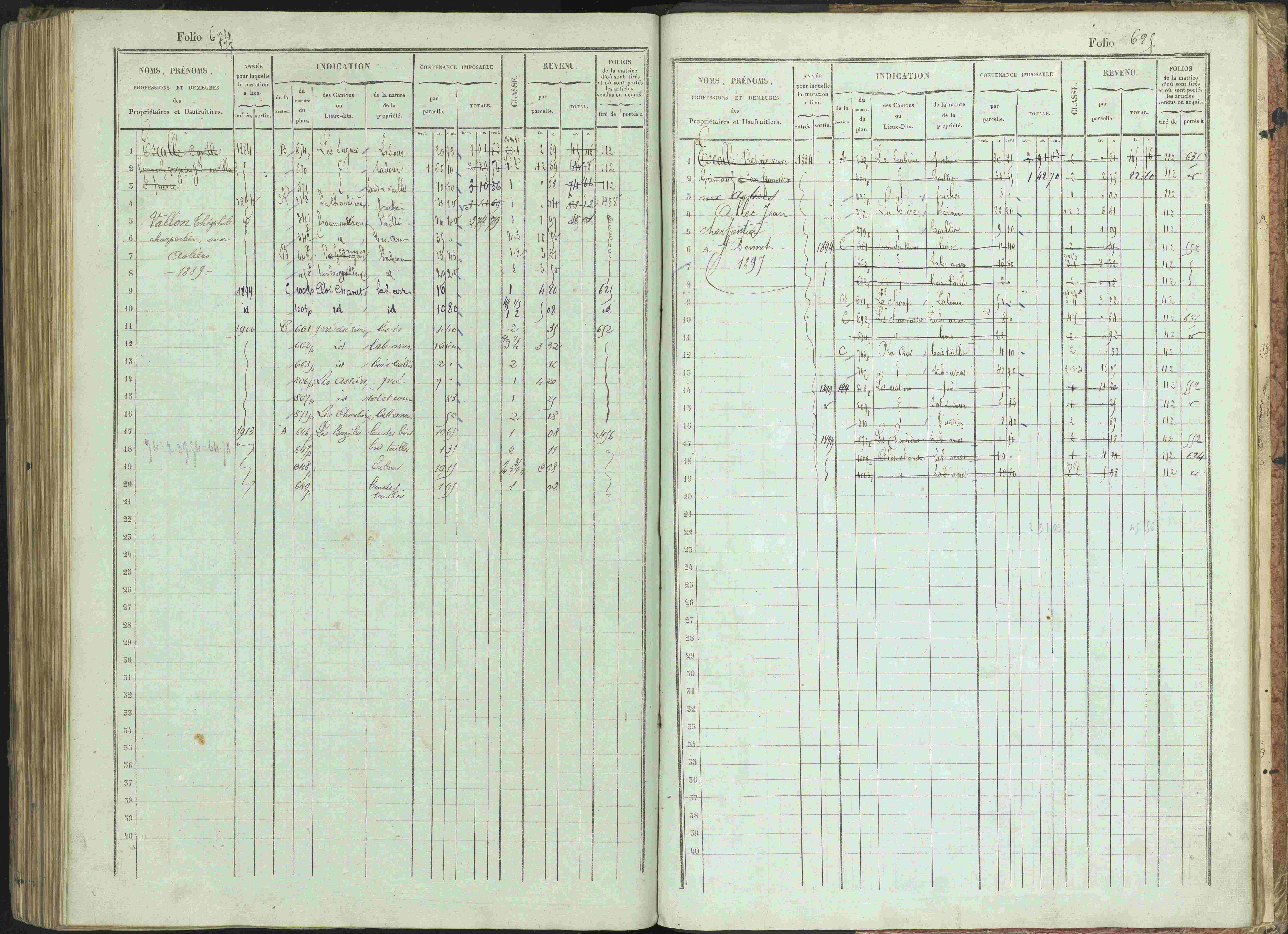 Bénévent-et-Charbillac - 3 P 261/1 - 3 P 261/1 - Matrice, folios 1-648.
