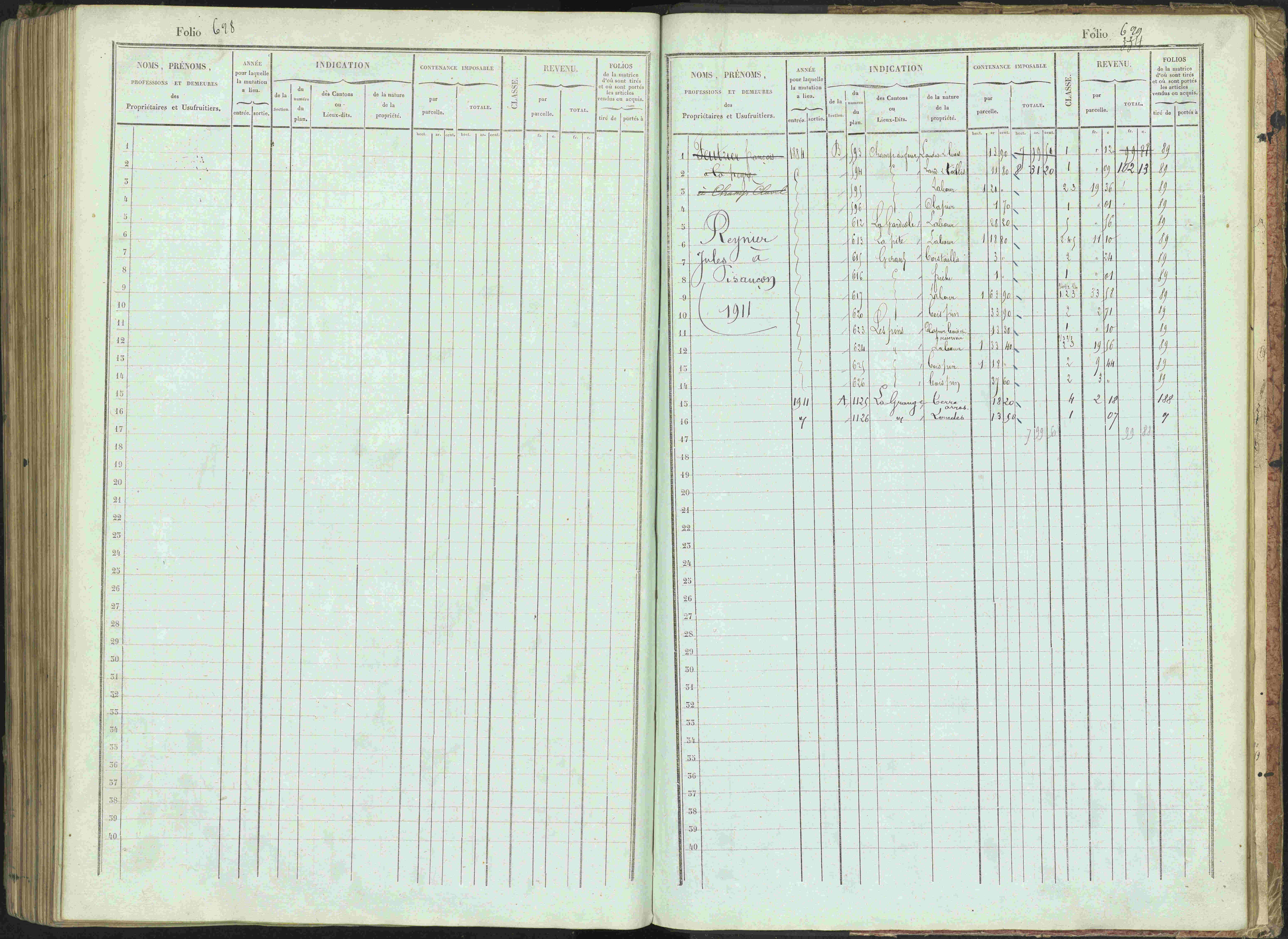 Bénévent-et-Charbillac - 3 P 261/1 - 3 P 261/1 - Matrice, folios 1-648.