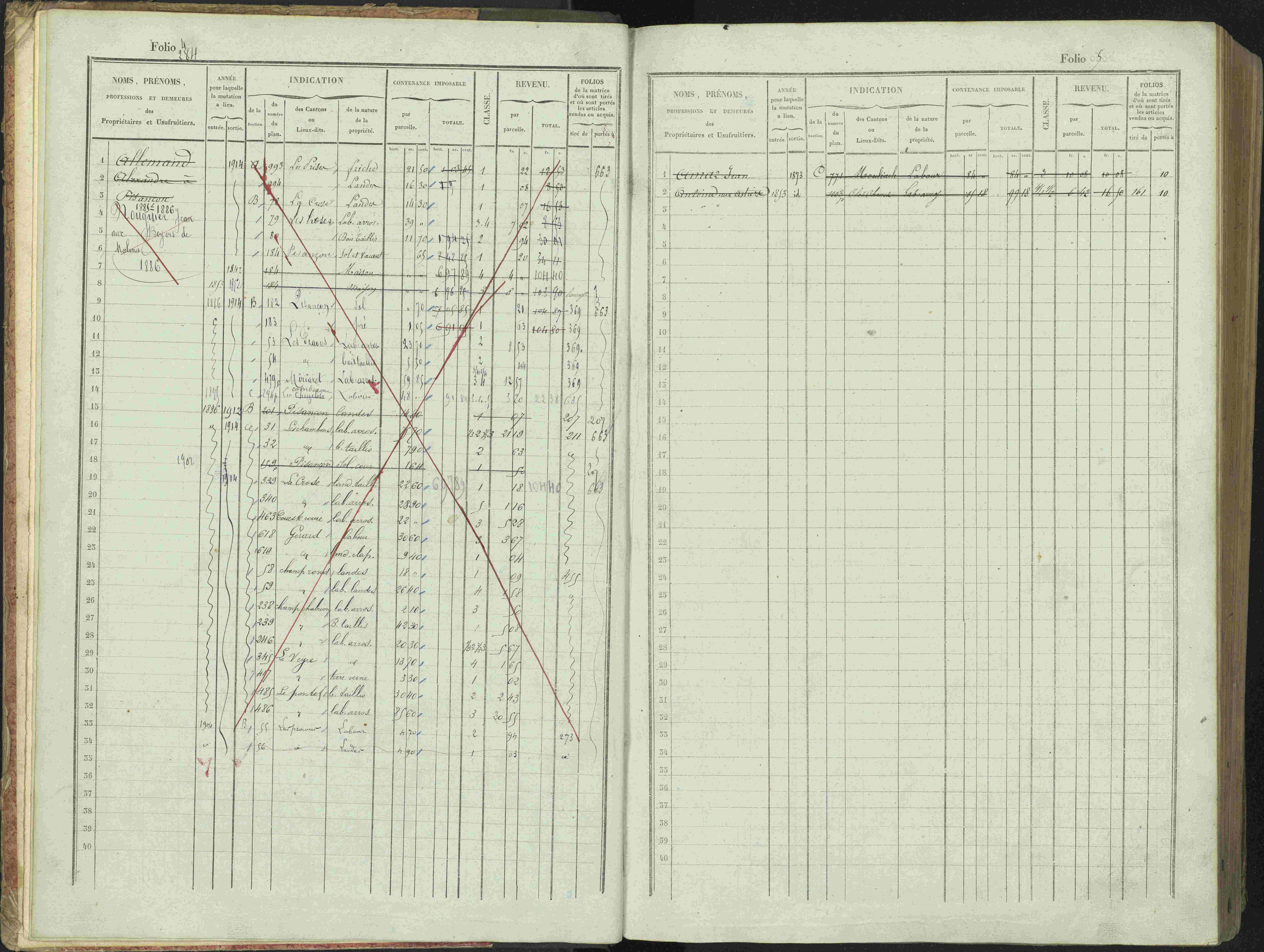 Bénévent-et-Charbillac - 3 P 261/1 - 3 P 261/1 - Matrice, folios 1-648.