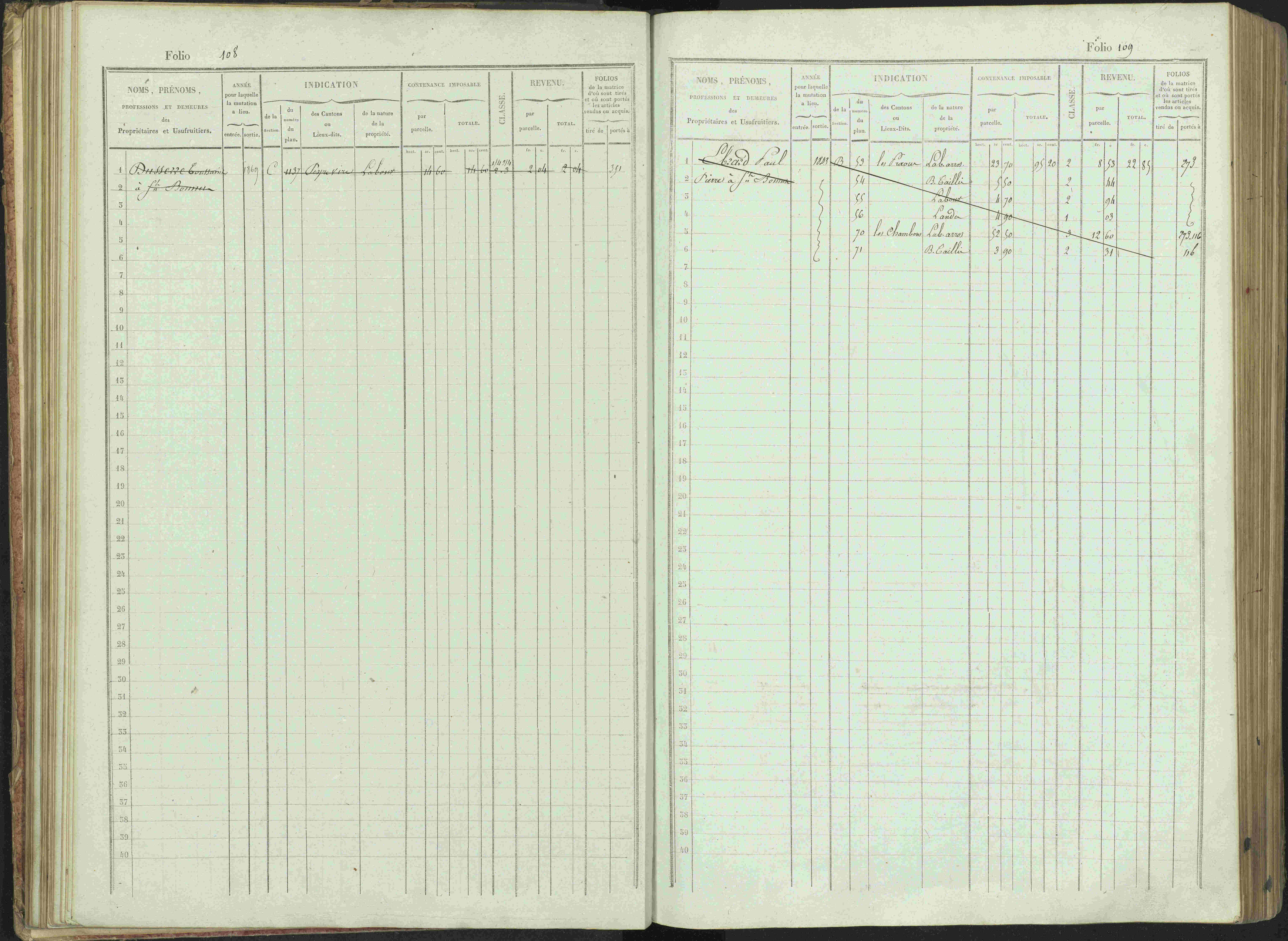Bénévent-et-Charbillac - 3 P 261/1 - 3 P 261/1 - Matrice, folios 1-648.