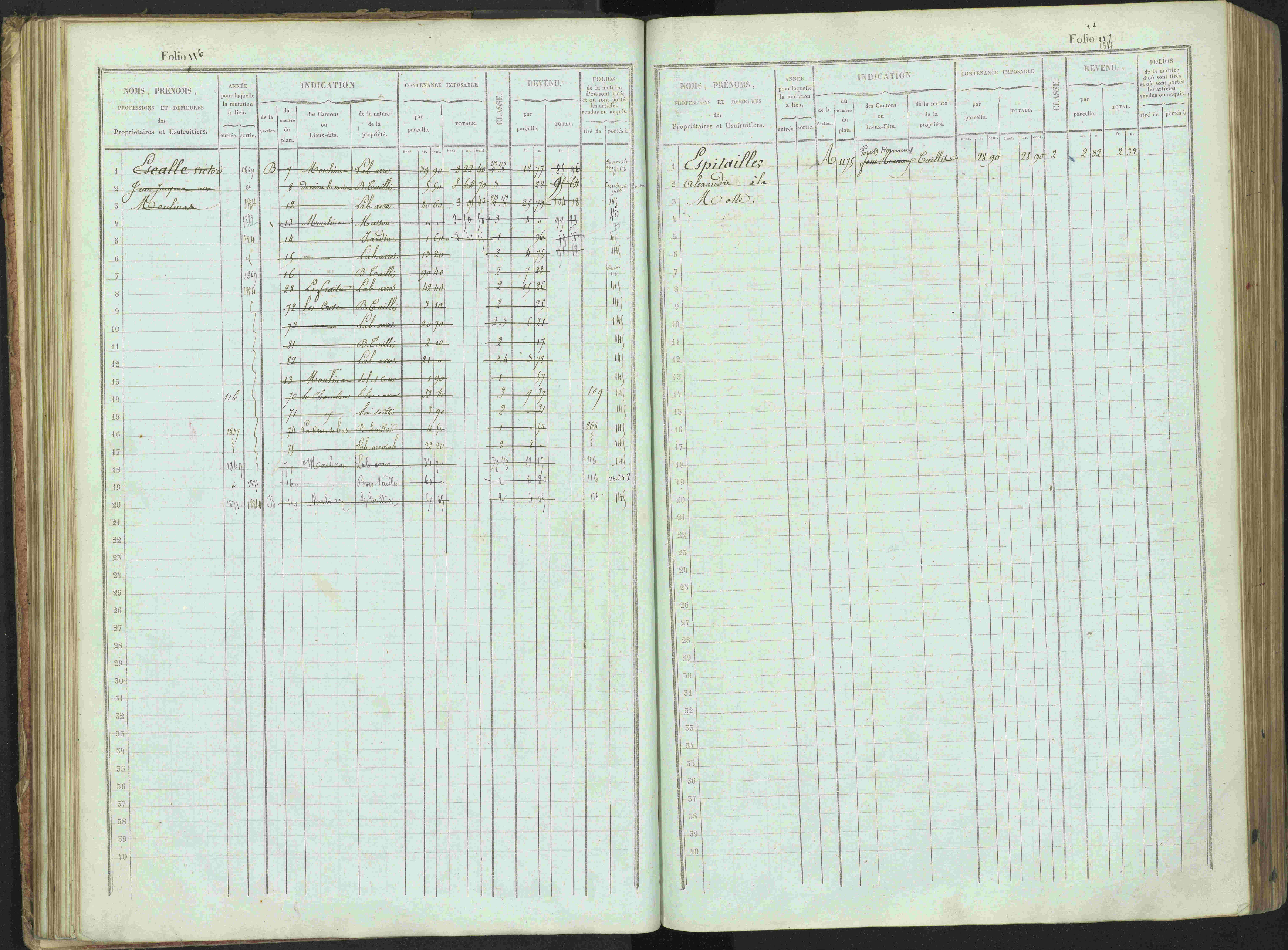 Bénévent-et-Charbillac - 3 P 261/1 - 3 P 261/1 - Matrice, folios 1-648.