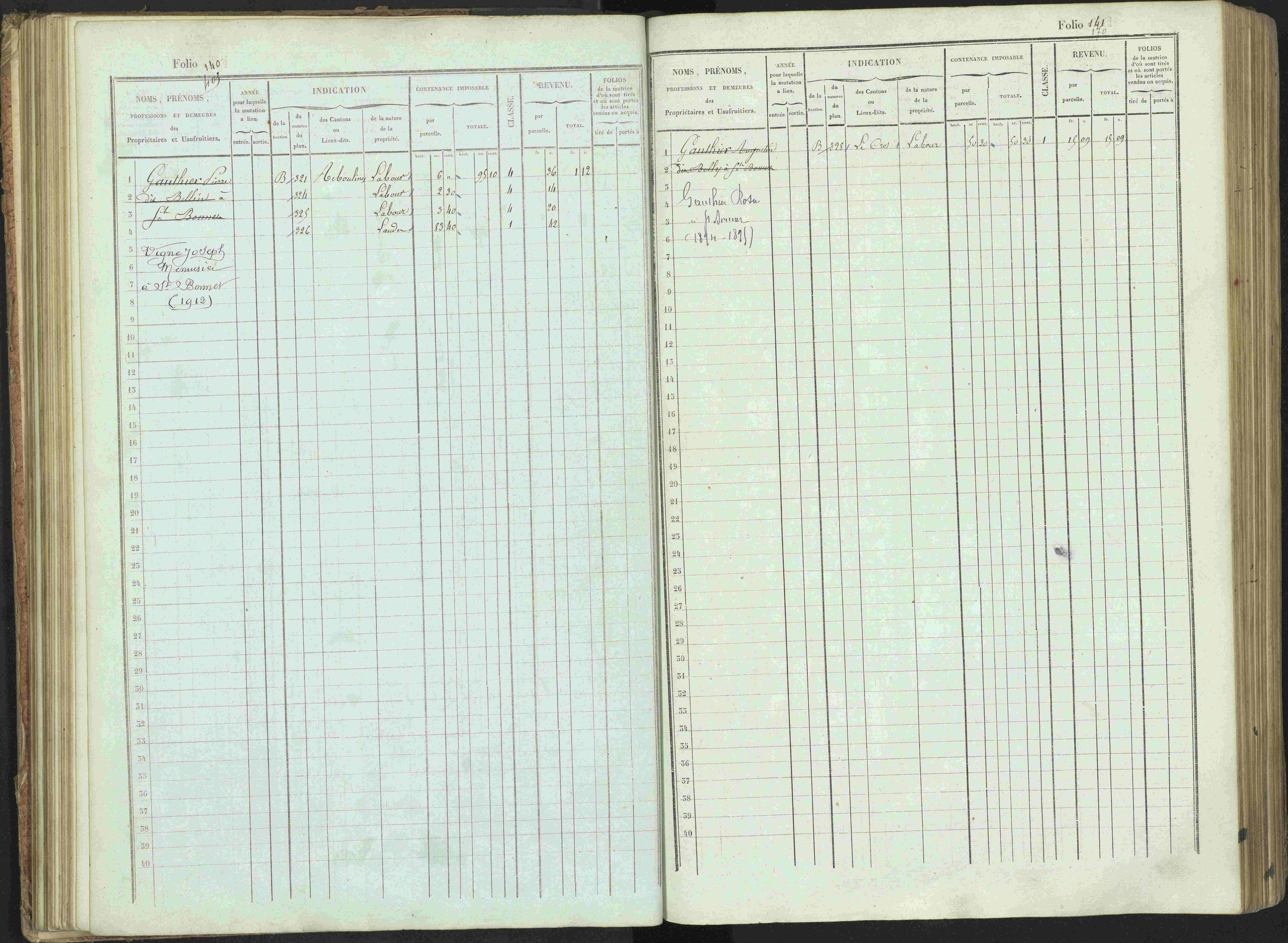 Bénévent-et-Charbillac - 3 P 261/1 - 3 P 261/1 - Matrice, folios 1-648.