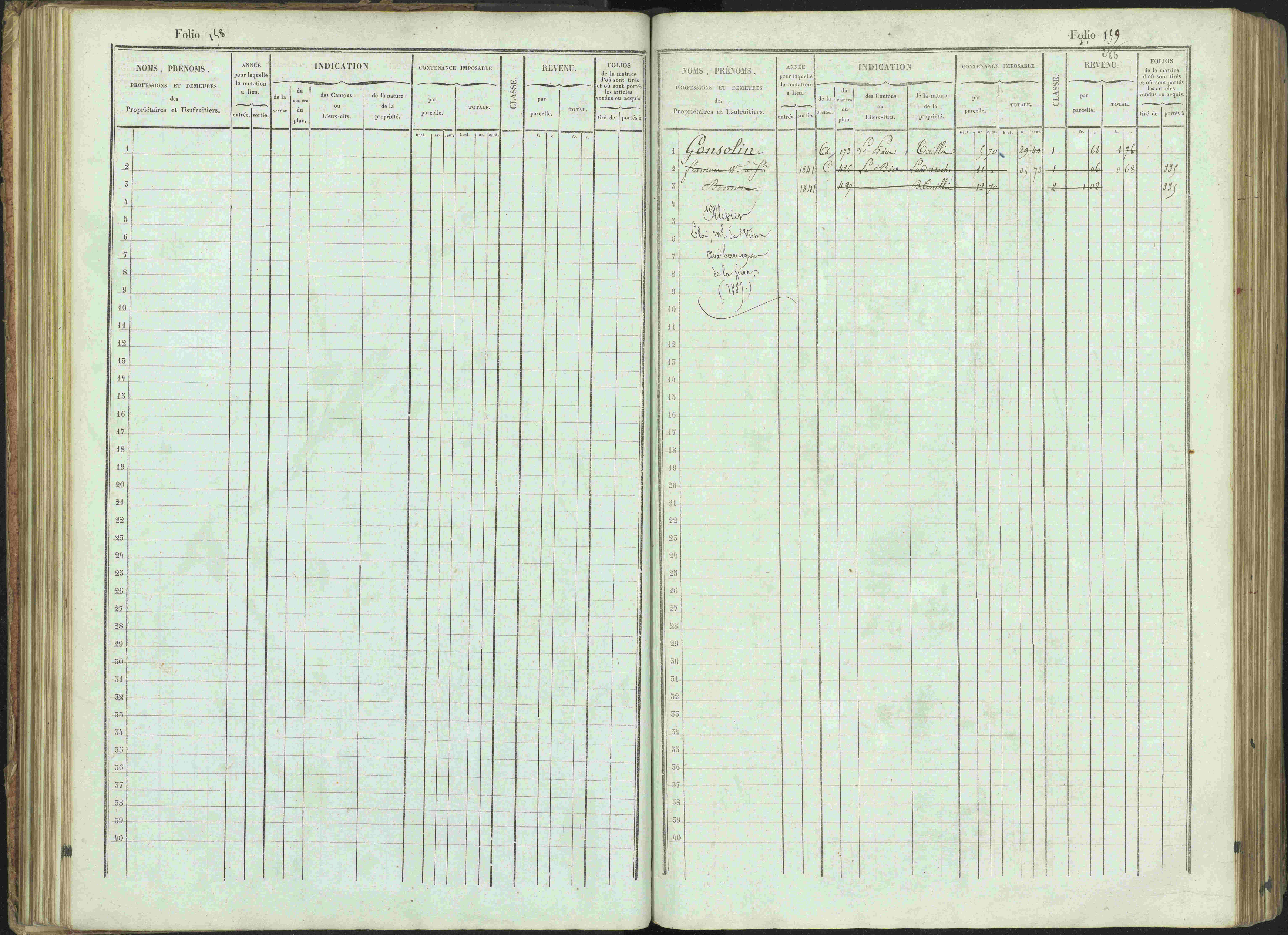 Bénévent-et-Charbillac - 3 P 261/1 - 3 P 261/1 - Matrice, folios 1-648.