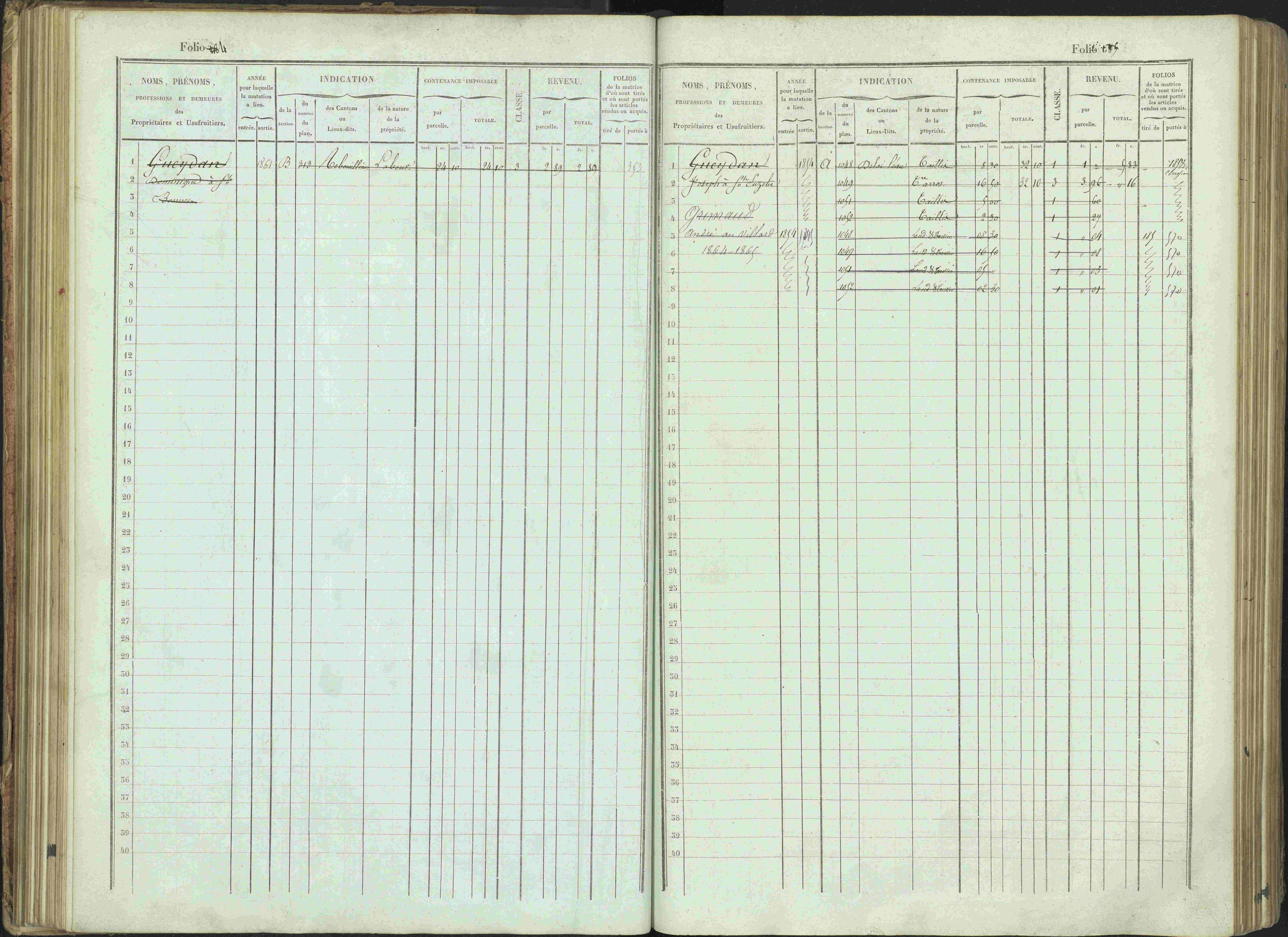 Bénévent-et-Charbillac - 3 P 261/1 - 3 P 261/1 - Matrice, folios 1-648.