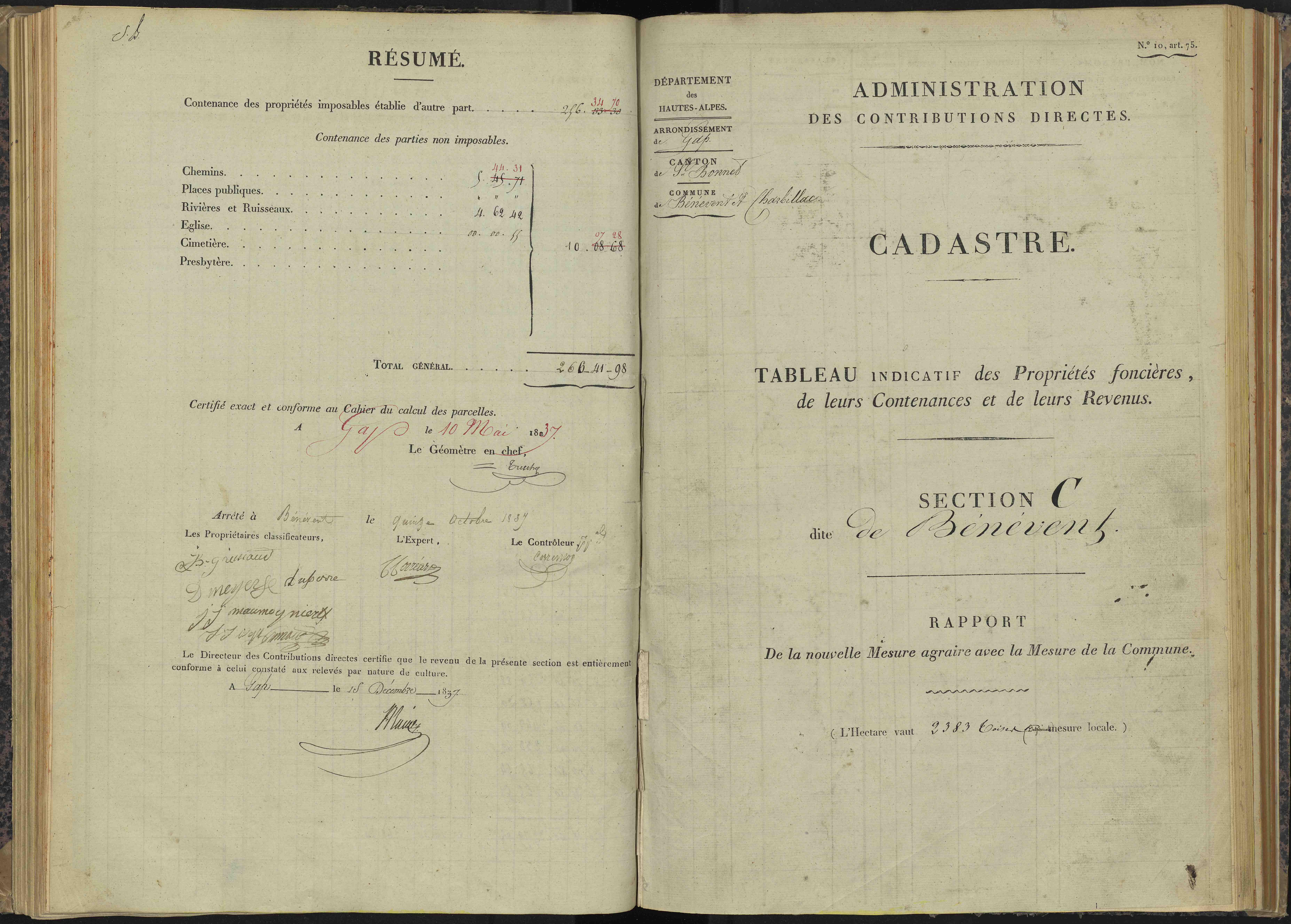Bénévent-et-Charbillac - 3 P 260/2 - 3 P 260/2 - Section B