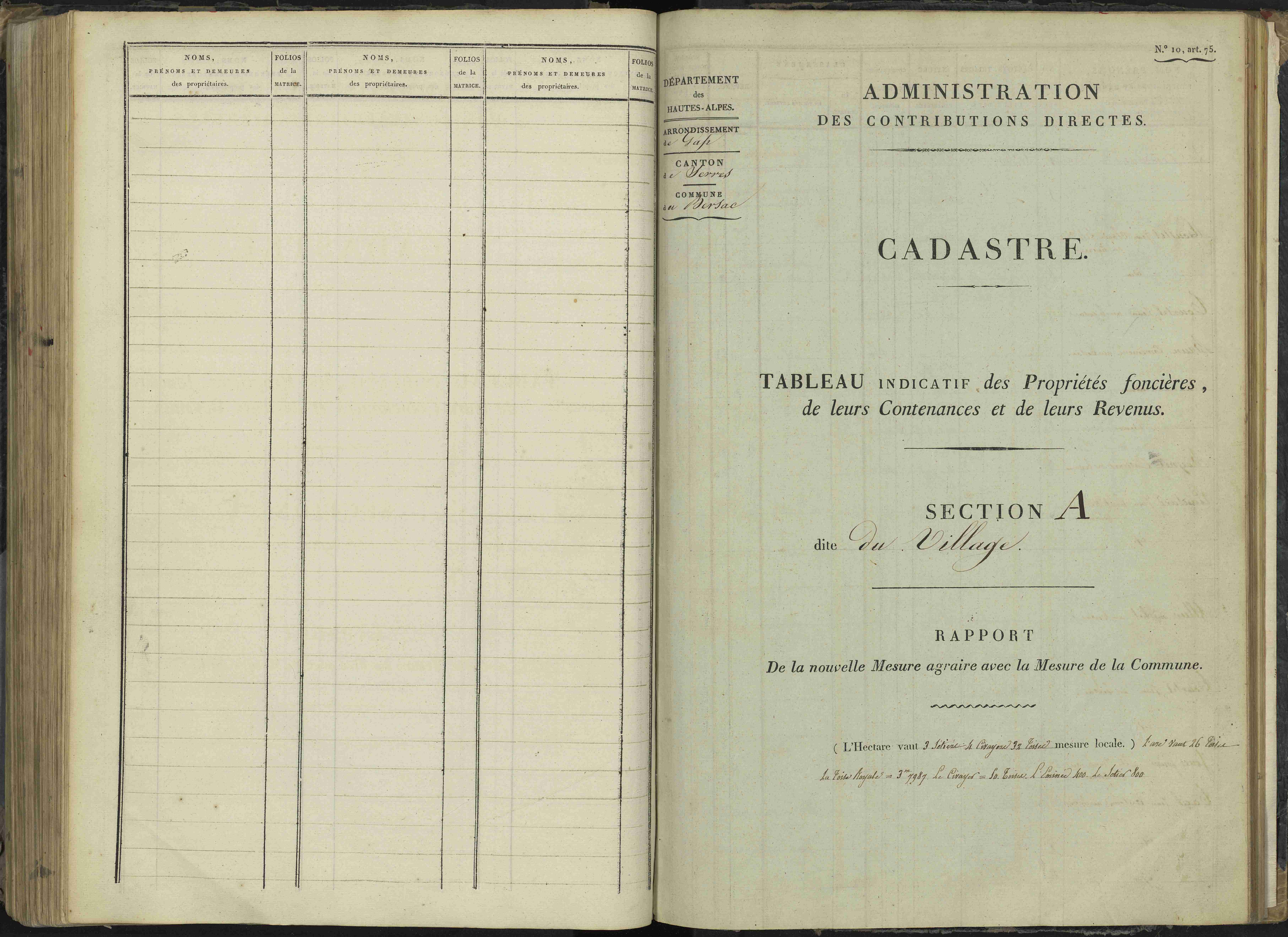 Le Bersac - 3 P 267/3 - 3 P 267/3 - État de section.