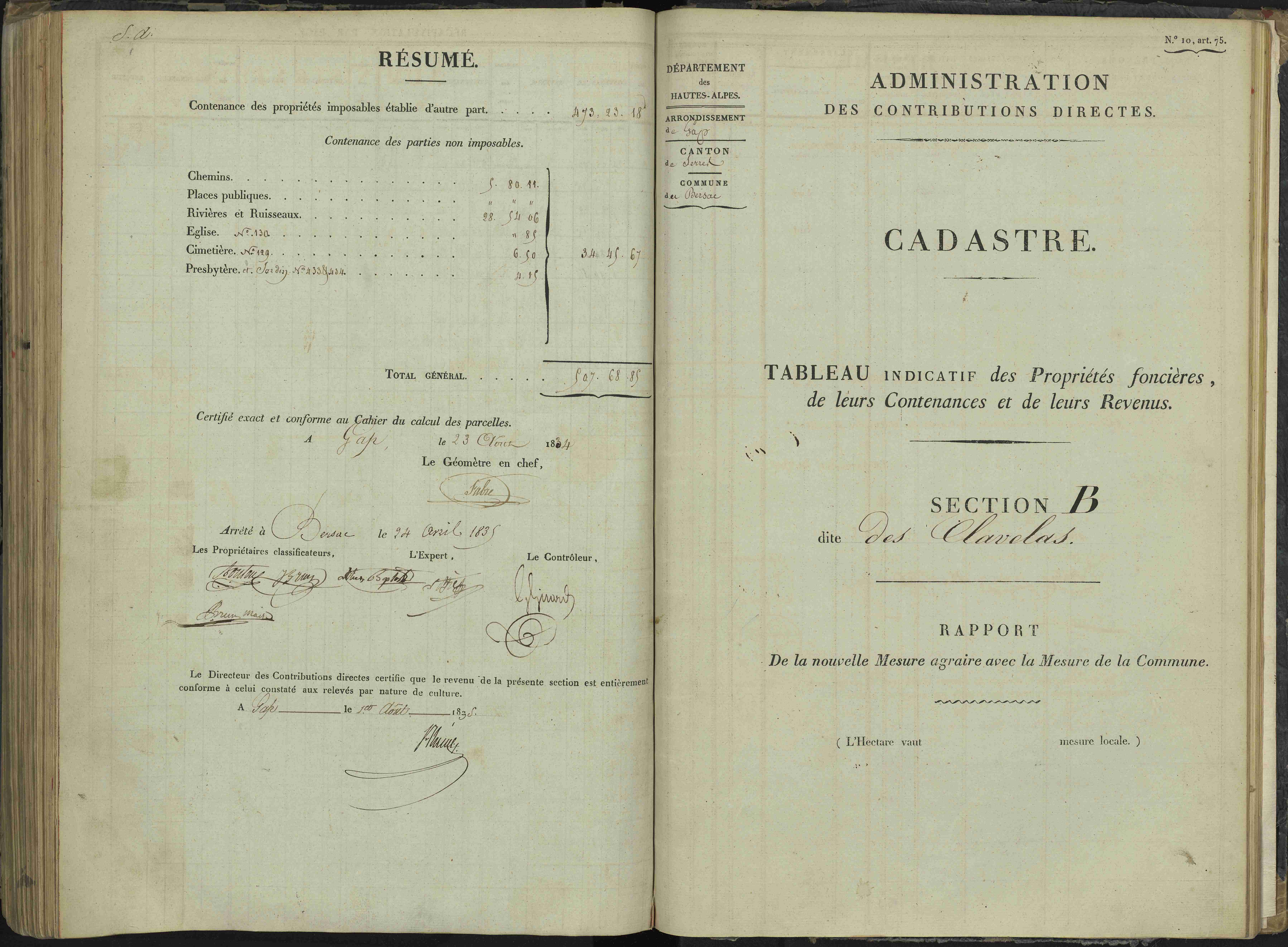 Le Bersac - 3 P 267/3 - 3 P 267/3 - État de section.