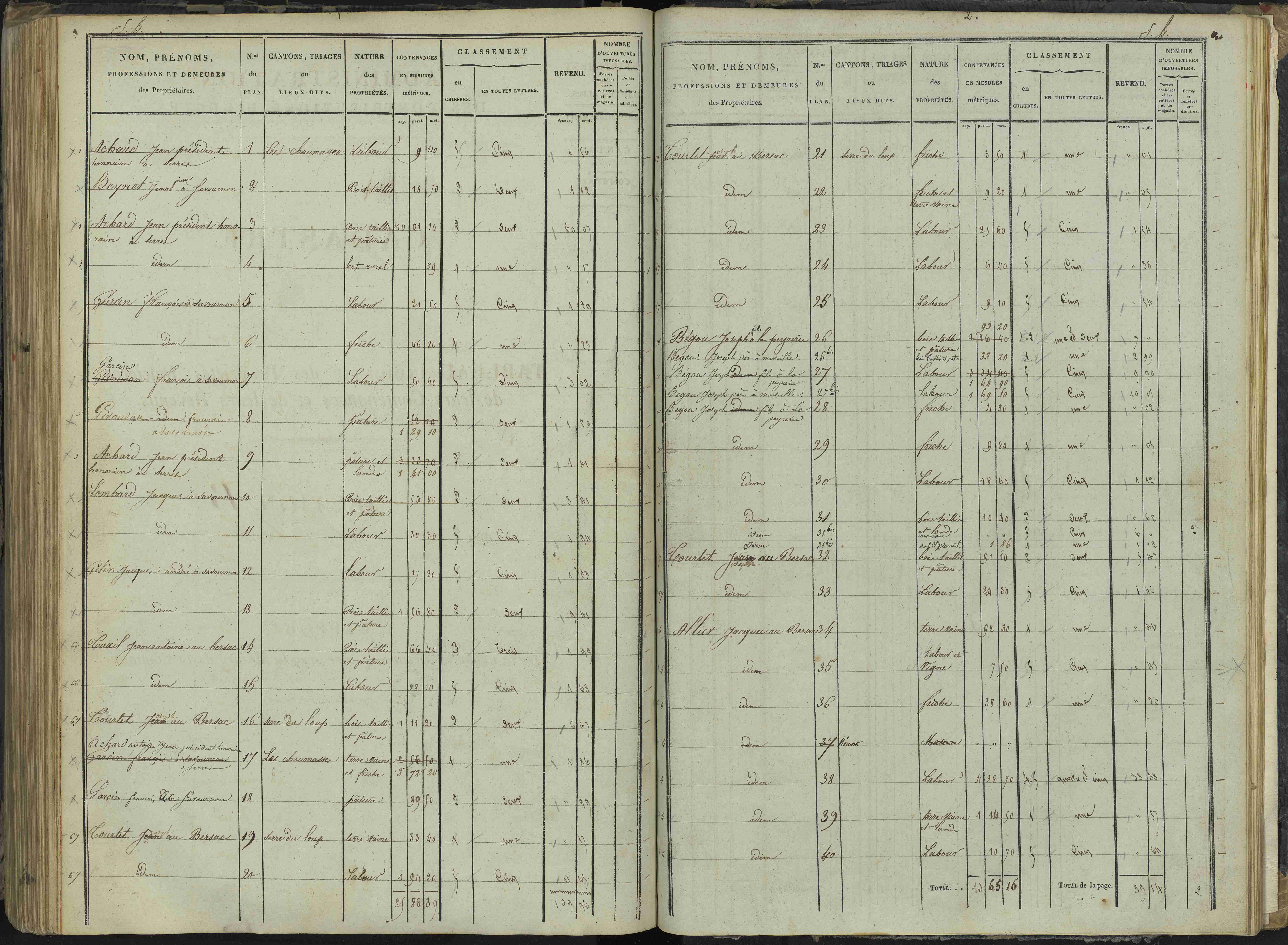 Le Bersac - 3 P 267/3 - 3 P 267/3 - État de section.