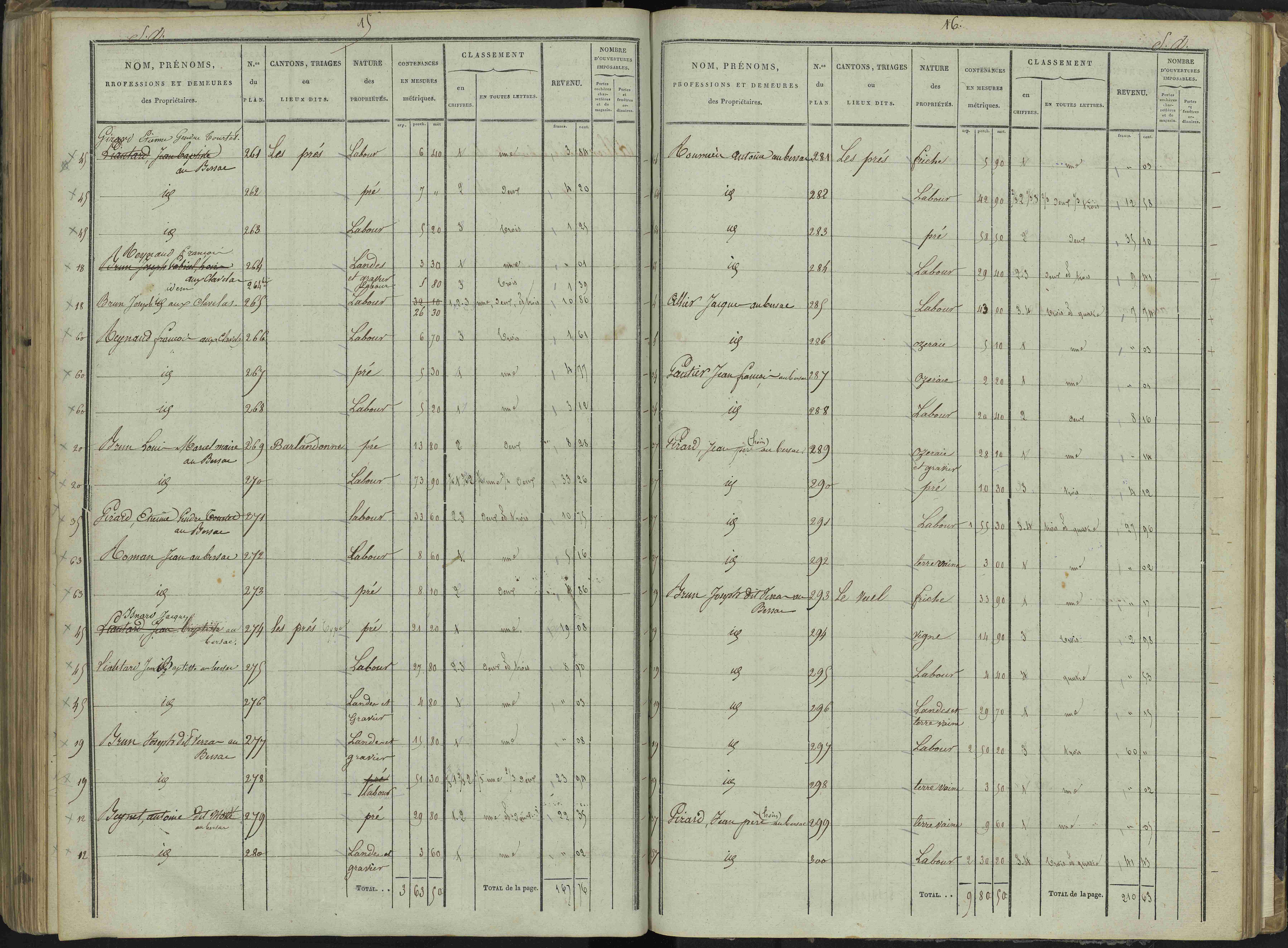 Le Bersac - 3 P 267/3 - 3 P 267/3 - État de section.