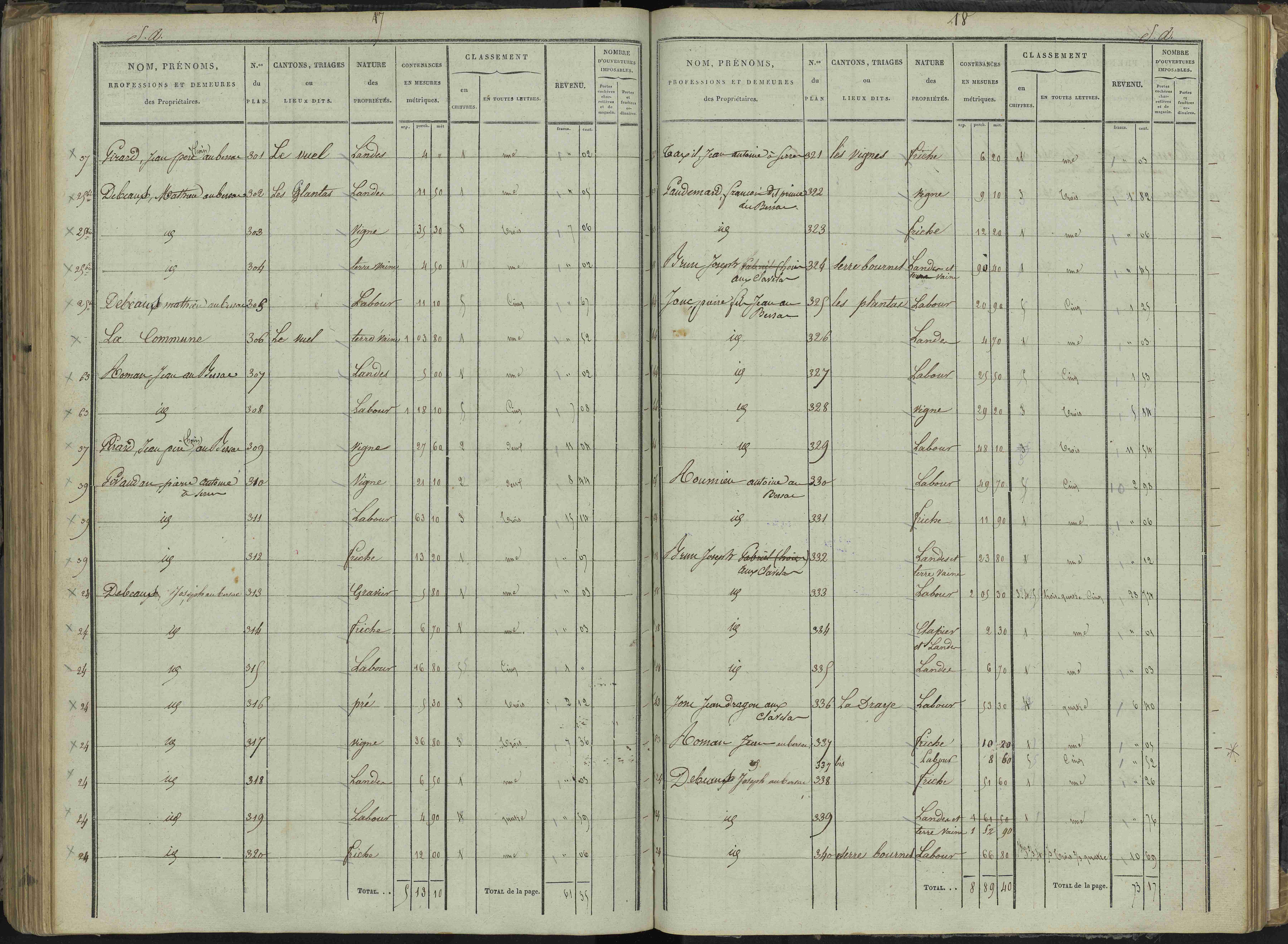 Le Bersac - 3 P 267/3 - 3 P 267/3 - État de section.