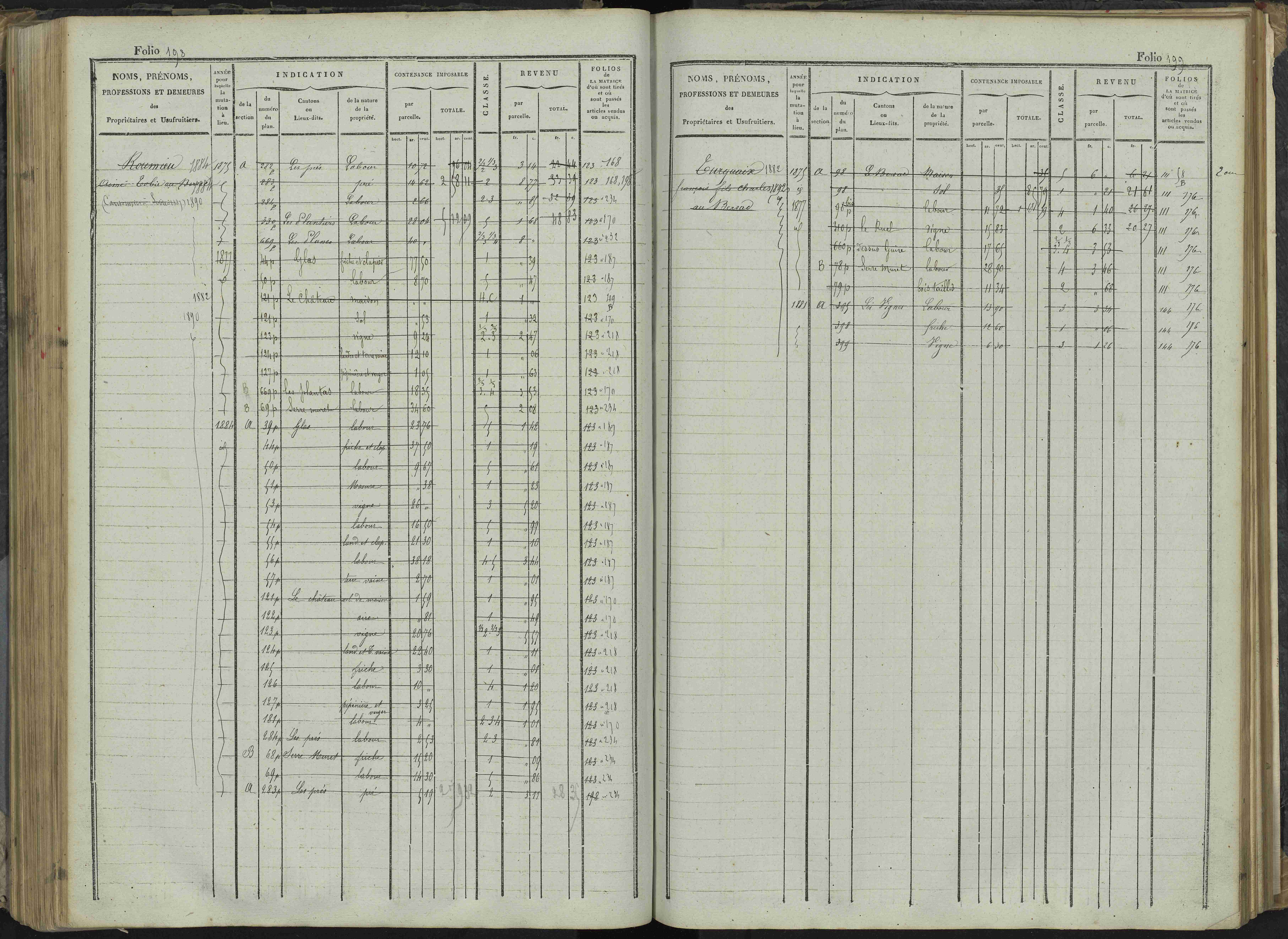 Le Bersac - 3 P 267/1 - 3 P 267/1 - Matrice foncière.